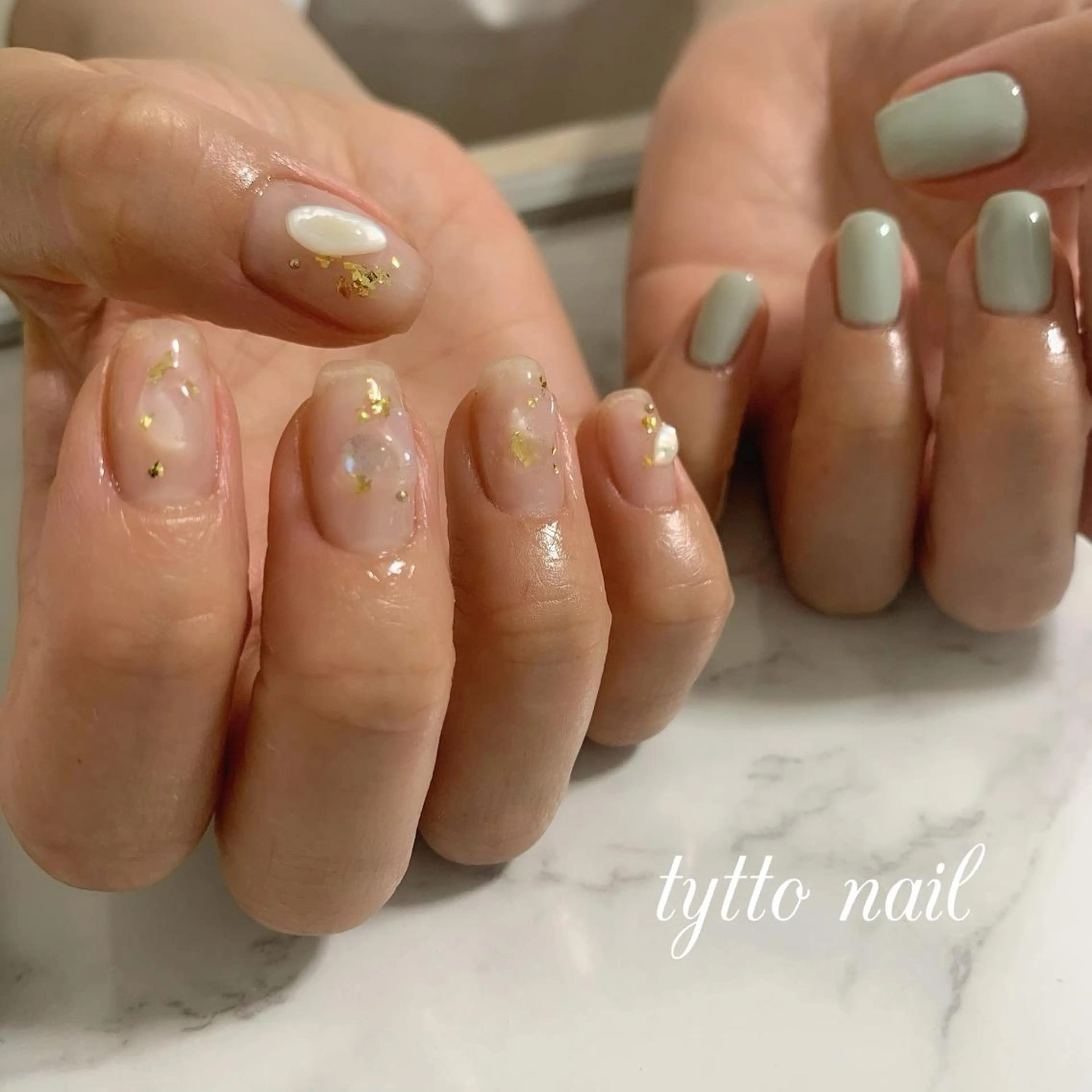 ネイル クリアネイル ワンカラーネイル ハンドネイル tytto nail ❤︎‪‪eri‪‪のネイルデザイン