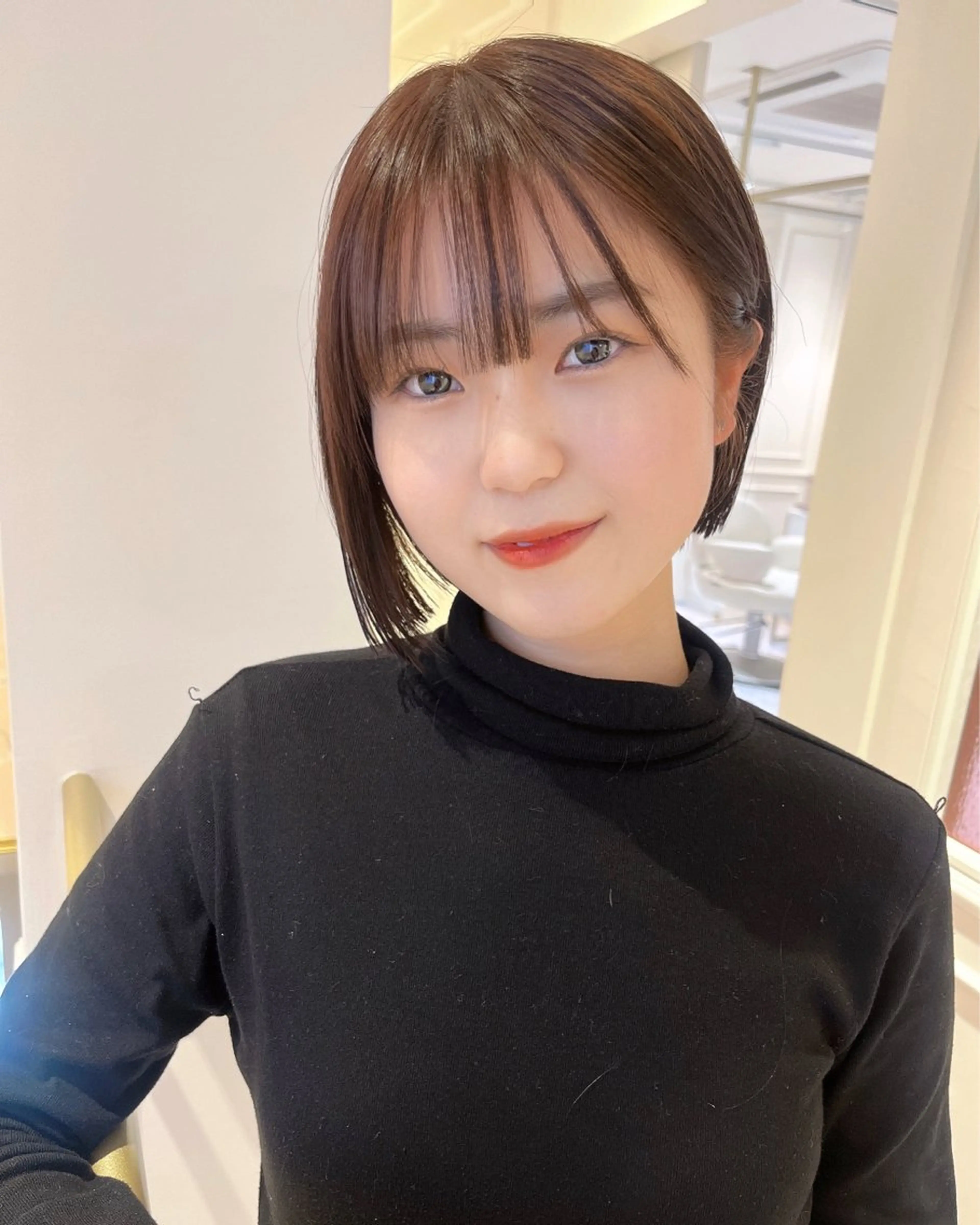 ショート カラー カット 縮毛矯正 トリートメント 🎀可愛くします💗 空きあり✨のヘアスタイル