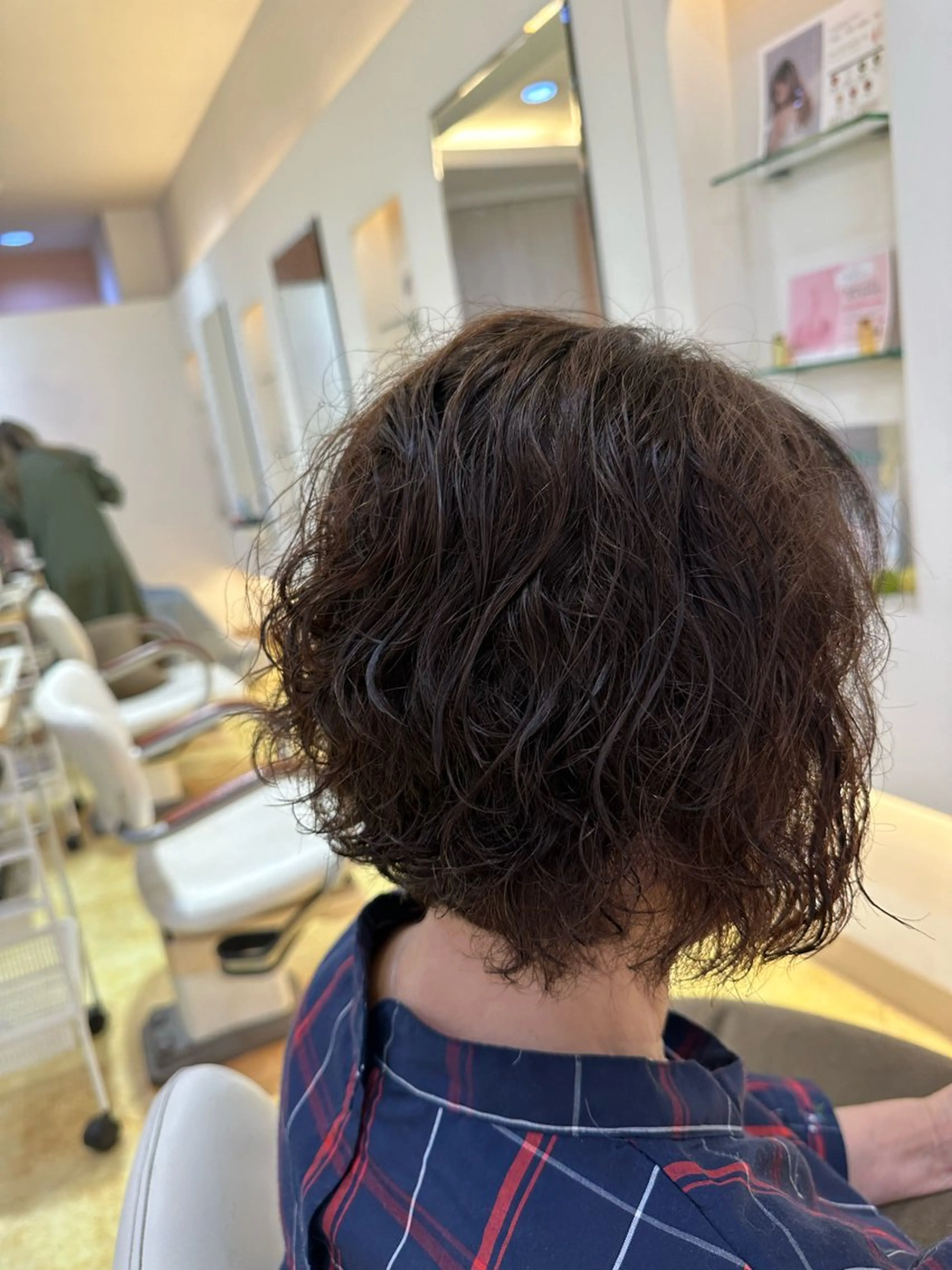 ショート パーマ ショートボブ ボブレイヤー ボブ レイヤーカット ショートヘア 門前仲町 モデル募集中のヘアスタイル