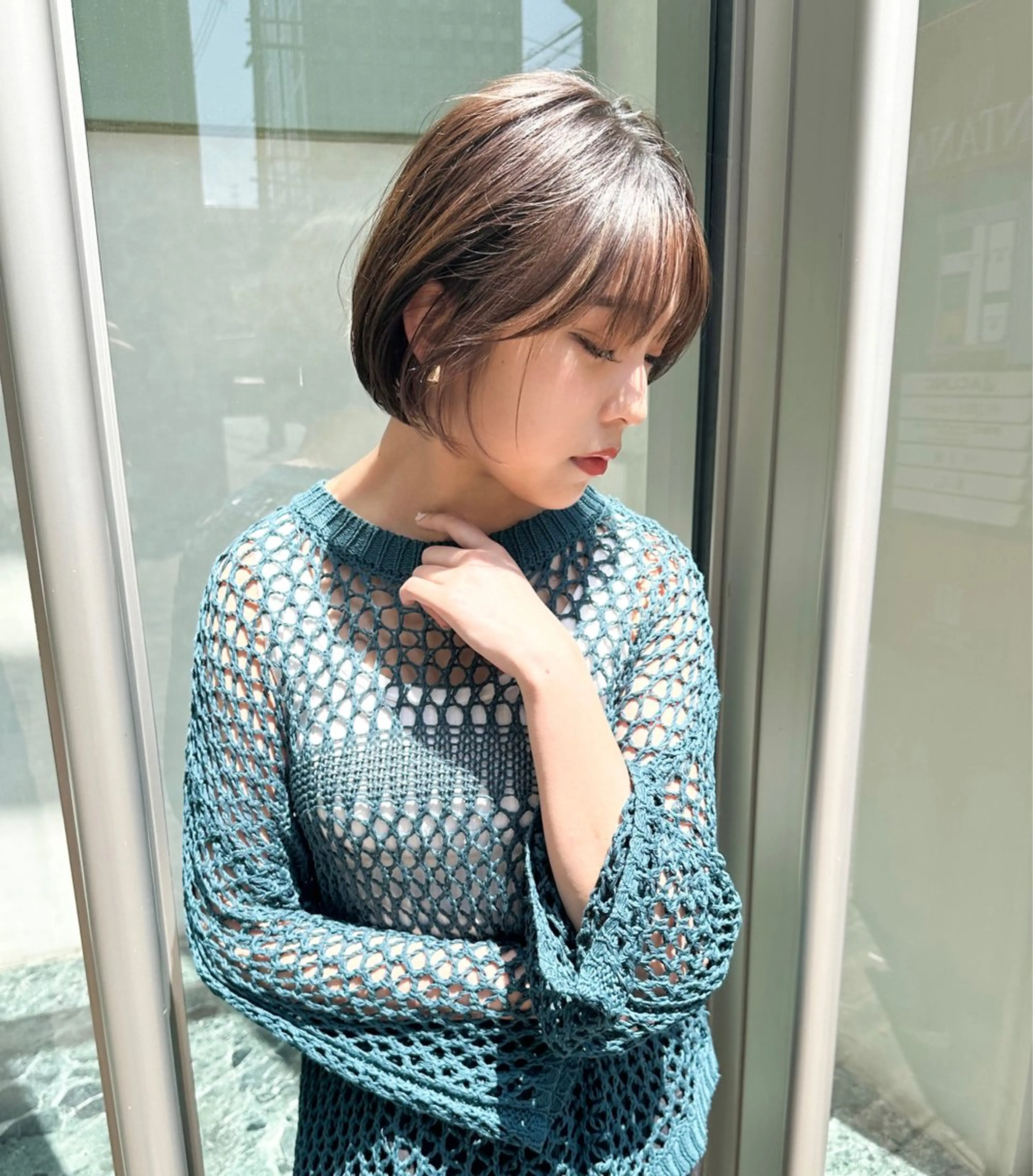 ショート カラー ボブ カット トリートメント ACRO梅田【アクロ】所属・美髪矯正・レイヤー 倉友哉のヘアスタイル