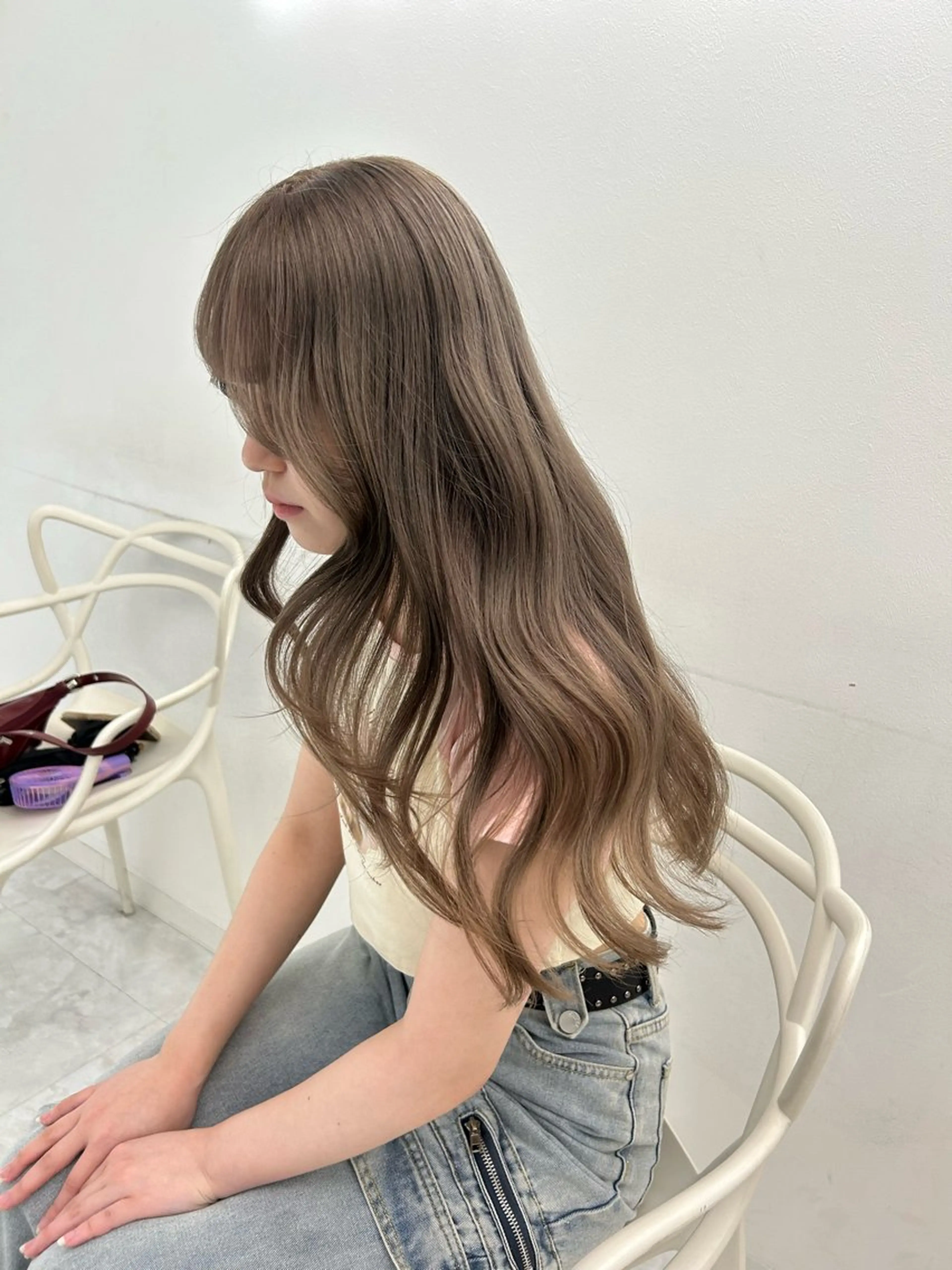 カラー ヘアカラー トリートメント 透明感ベージュ🎀 Anju/渋谷🎀のヘアスタイル