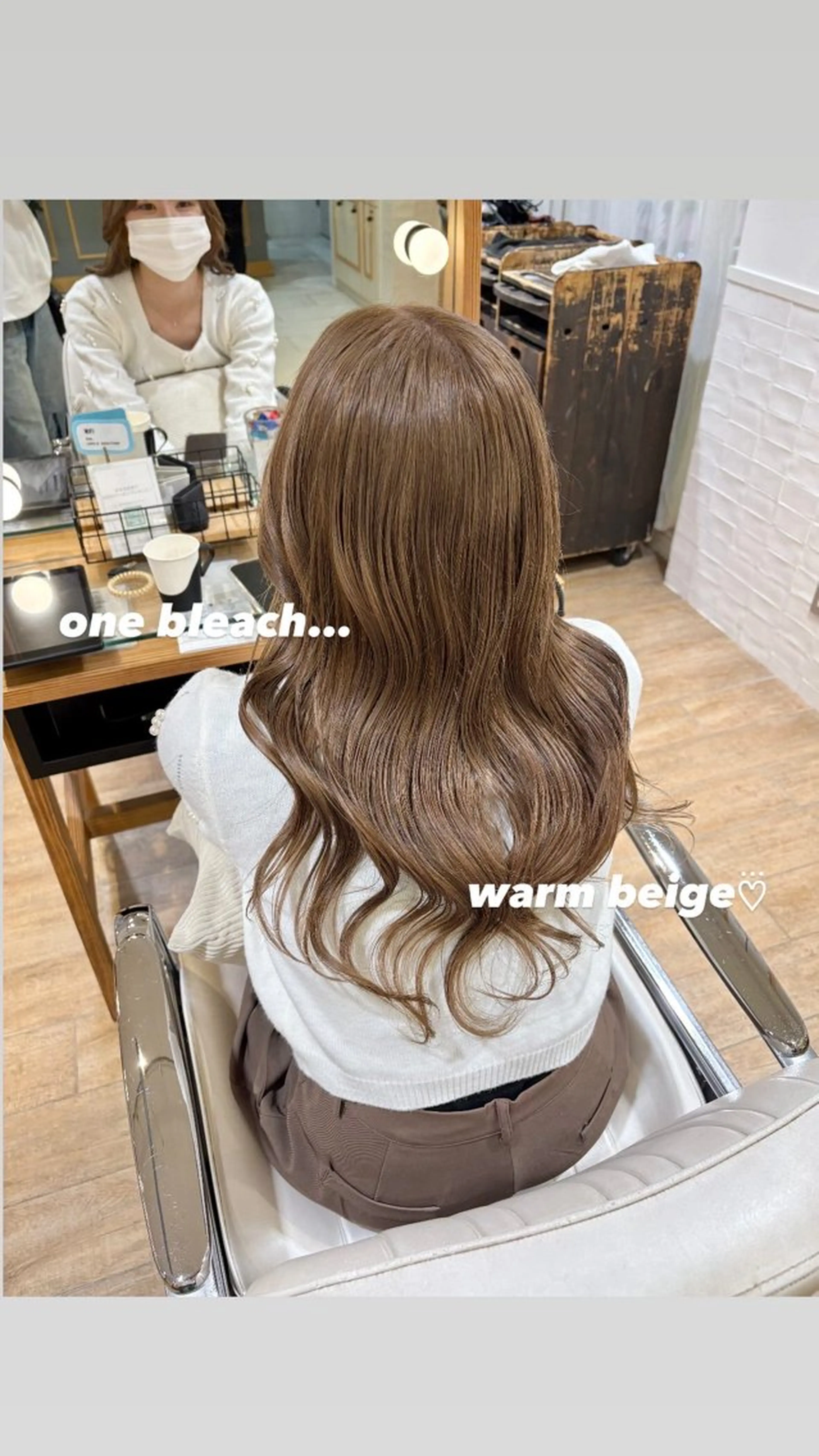 セミロング カラー ヘアアレンジ ヘアカラー トリートメント ハイトーンピンク🍑 ブリーチ🍑RINAのヘアスタイル