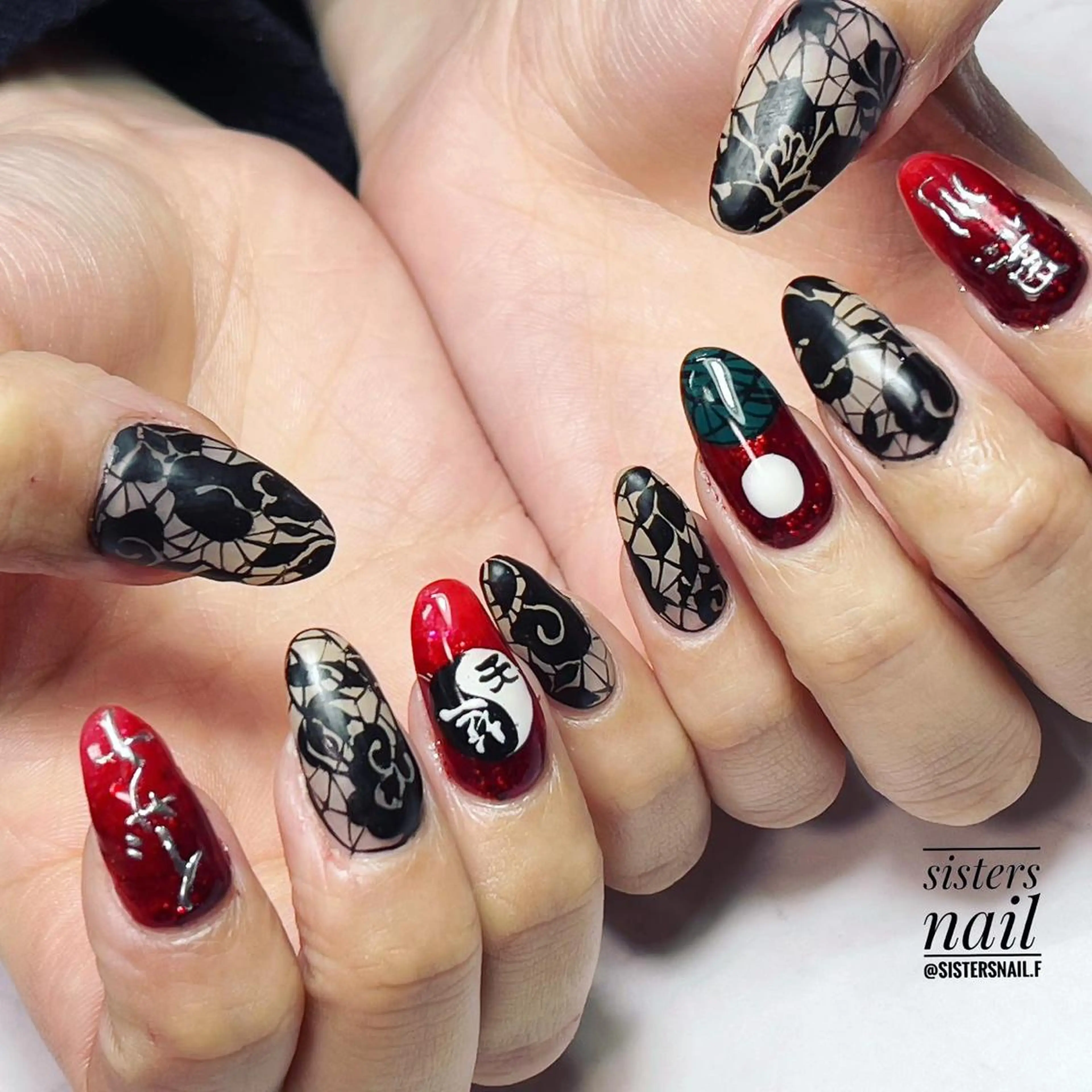 ネイル アートネイル レース sisters nail.fのネイルデザイン