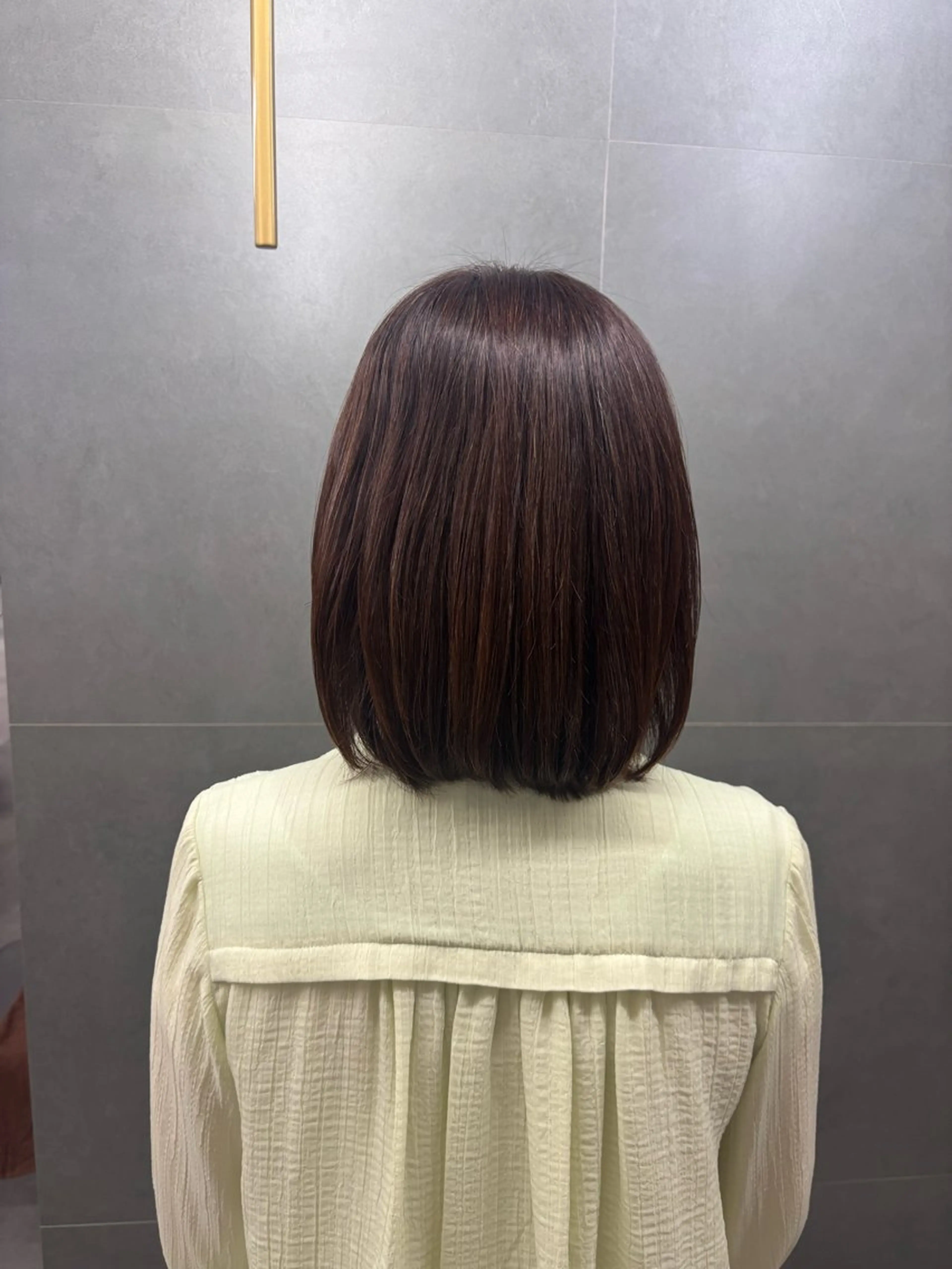 ミディアム カット 縮毛矯正 顔周り🌸ジエクト 🌸濱吉優希🌸のヘアスタイル