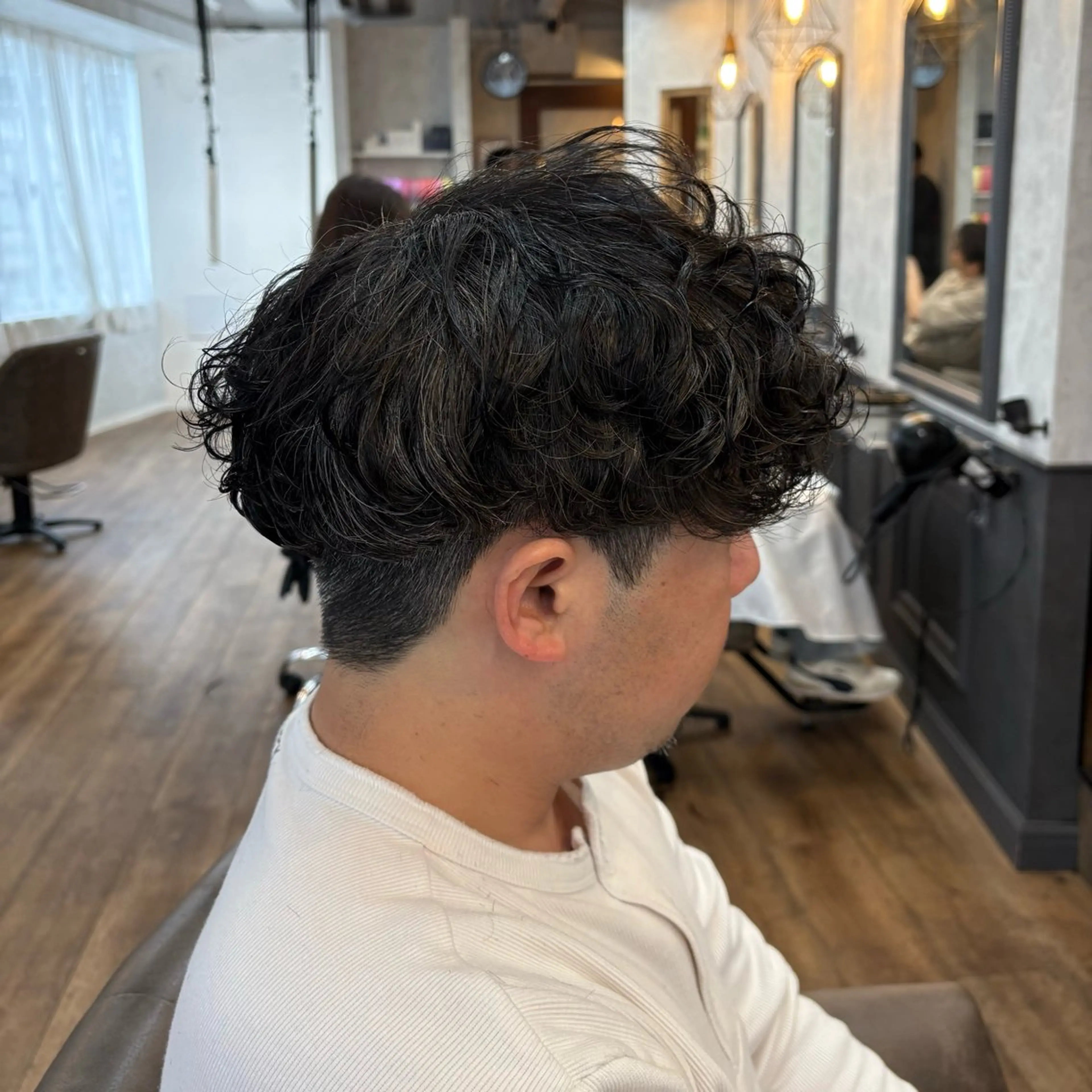 パーマ メンズ カット パーマ 山﨑 千尋のヘアスタイル