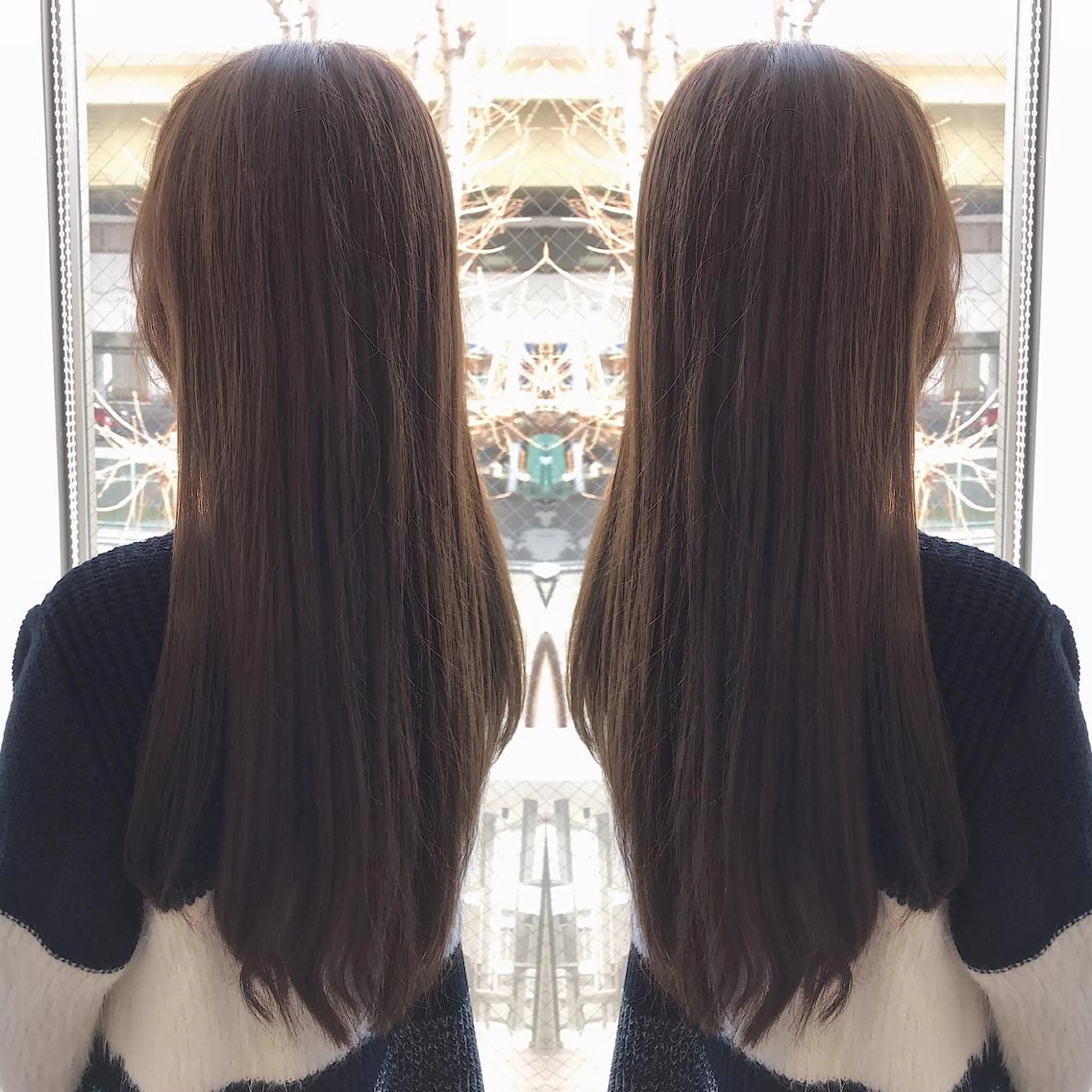 ロング カラー ベージュカラー ロング カット トリートメント 柴田 祐輔のヘアスタイル