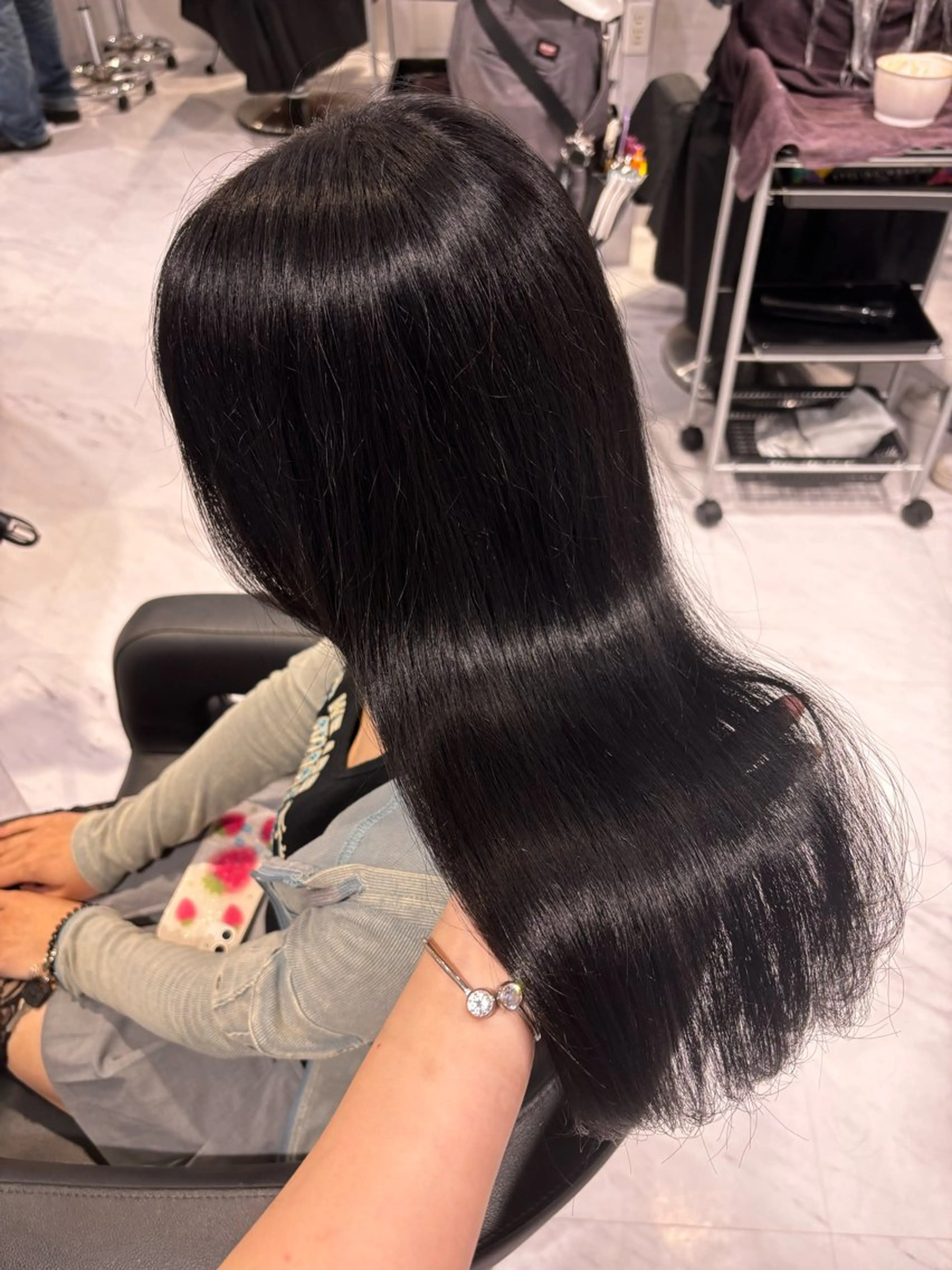 ロング カラー カット ヘアカラー トリートメント ヘッドスパ ヘアセット 表参道♡暗髪♡ 艶カラー♡アユミのヘアスタイル