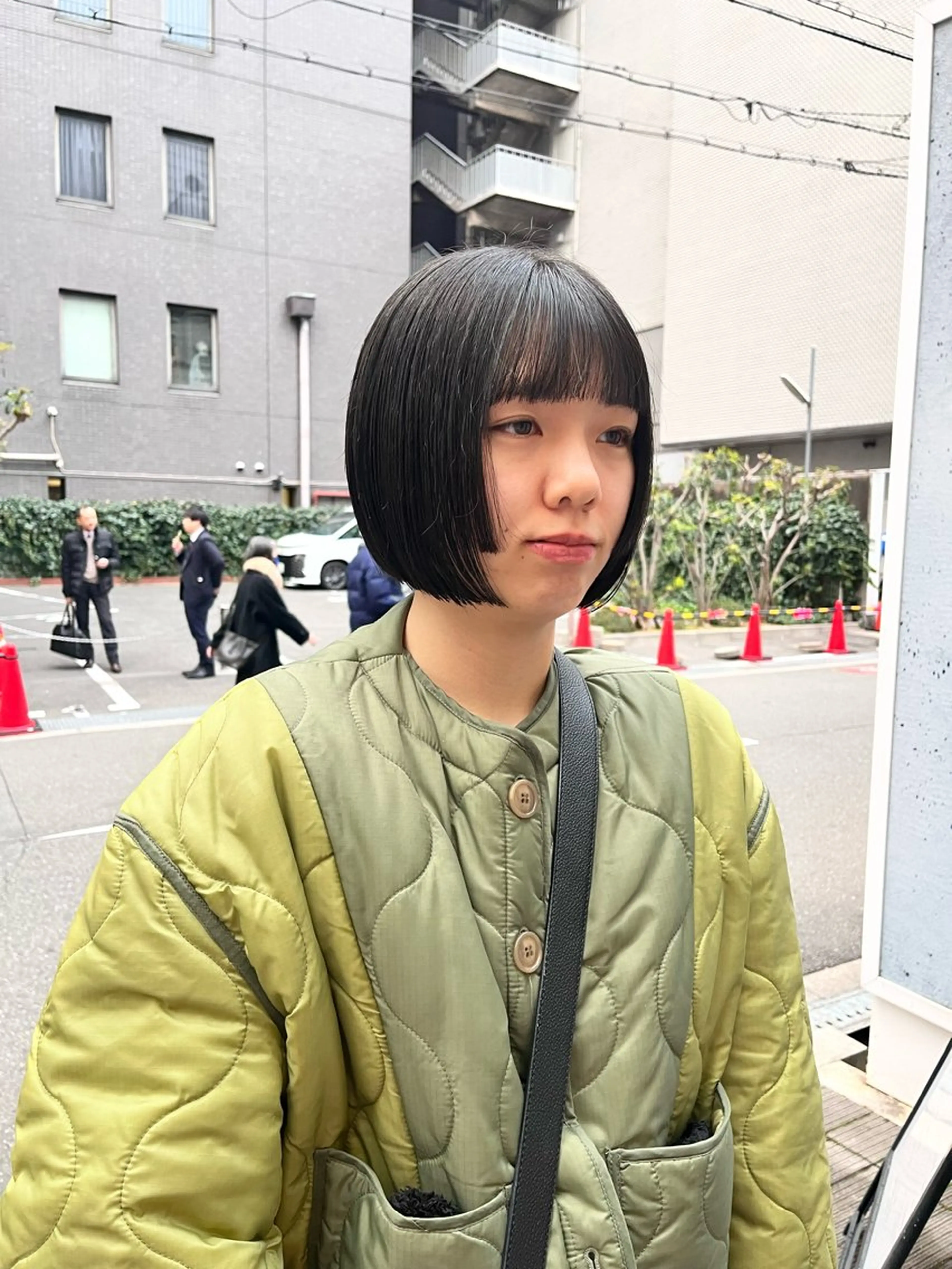 ショート カラー 透明感カラー オリーブグレー ボブ カット ヘアカラー ショート/パーマ/ カラー/FUKOのヘアスタイル