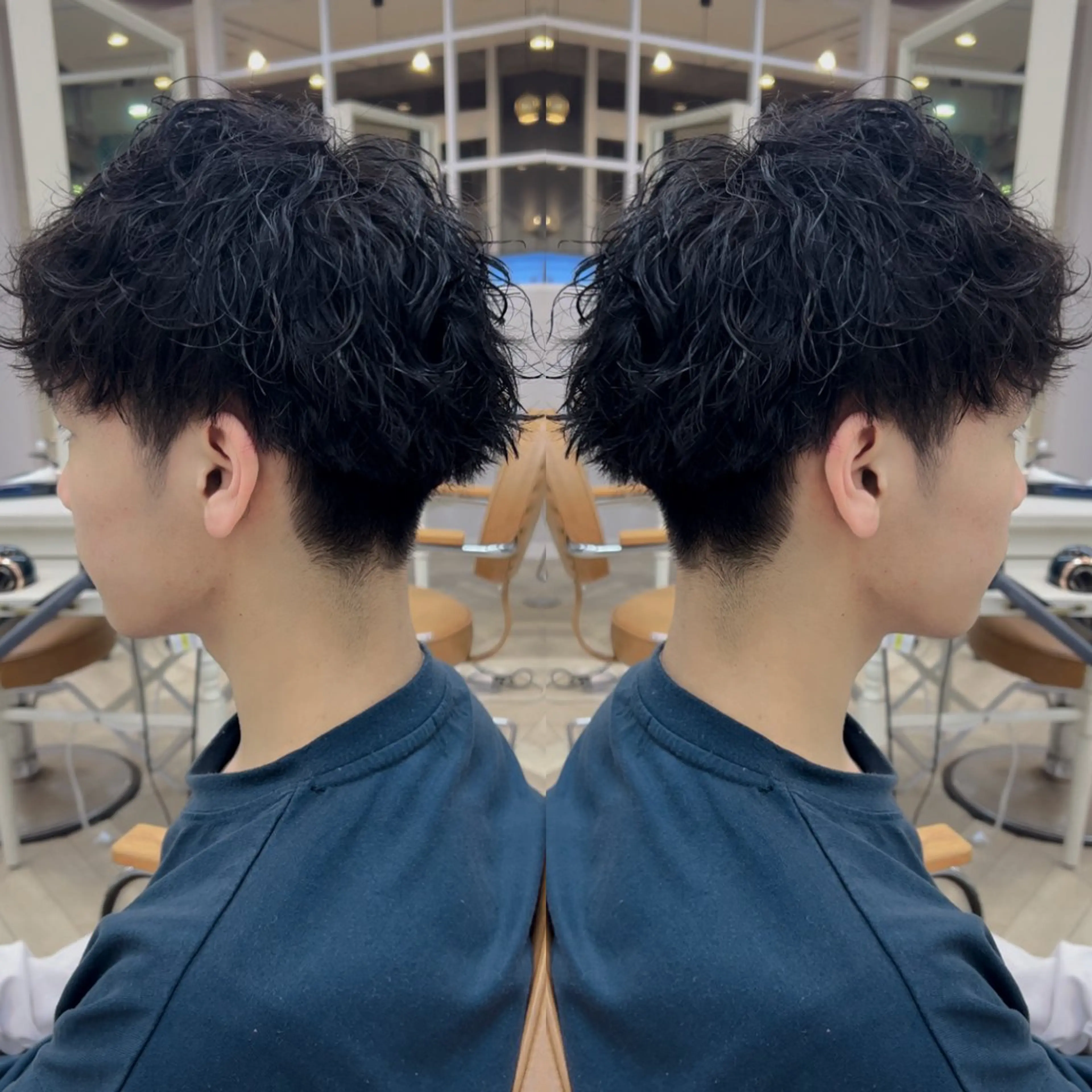 セミロング メンズ メンズパーマ セミロングパーマ 塚本/豊橋メンズ特化 パーマ、ヘッドスパのヘアスタイル