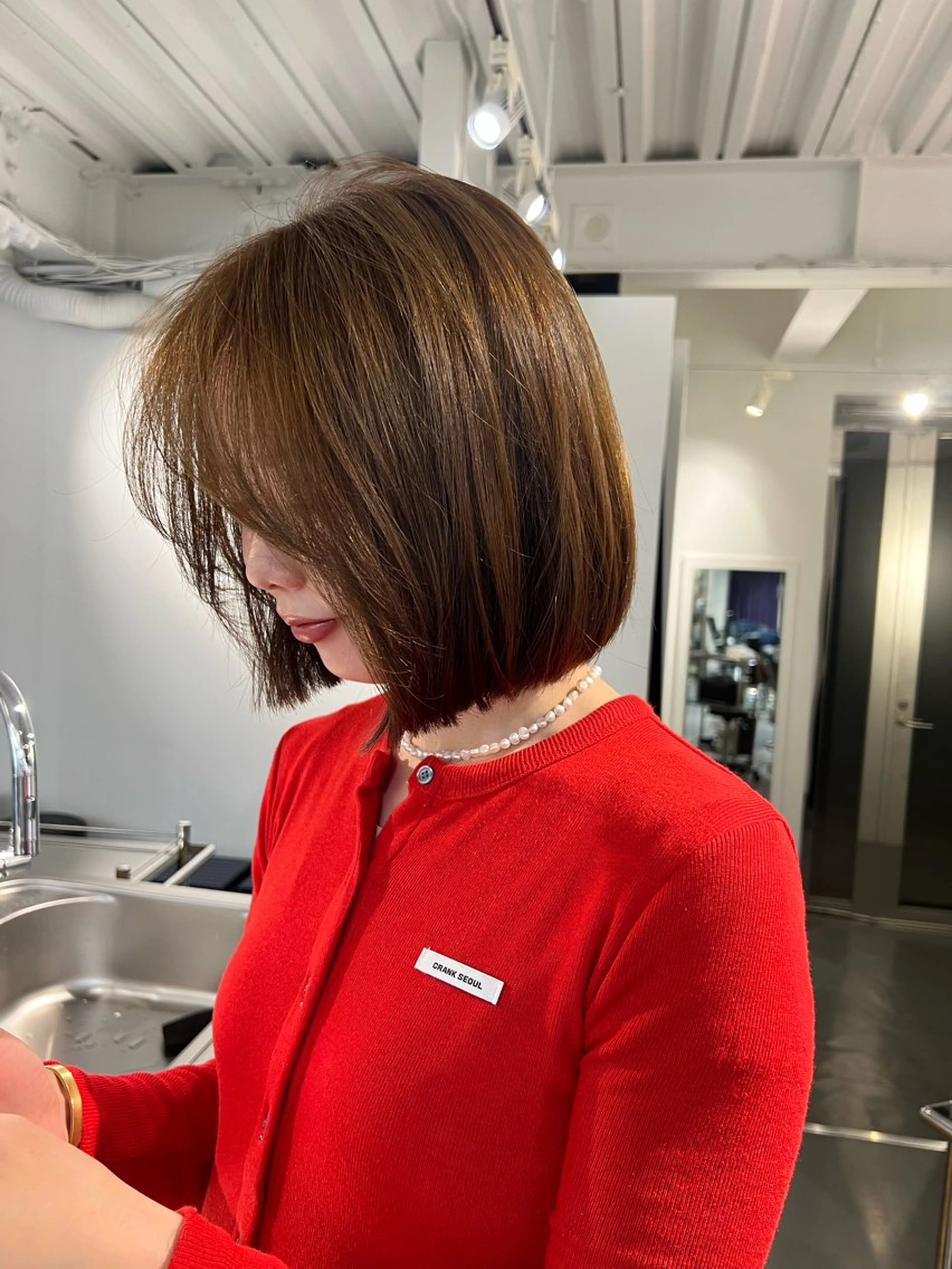 ショート カラー ブラウンカラー ボブ 顔周りカット レイヤーカット カット ヘアカラー sakoda shunkiのヘアスタイル