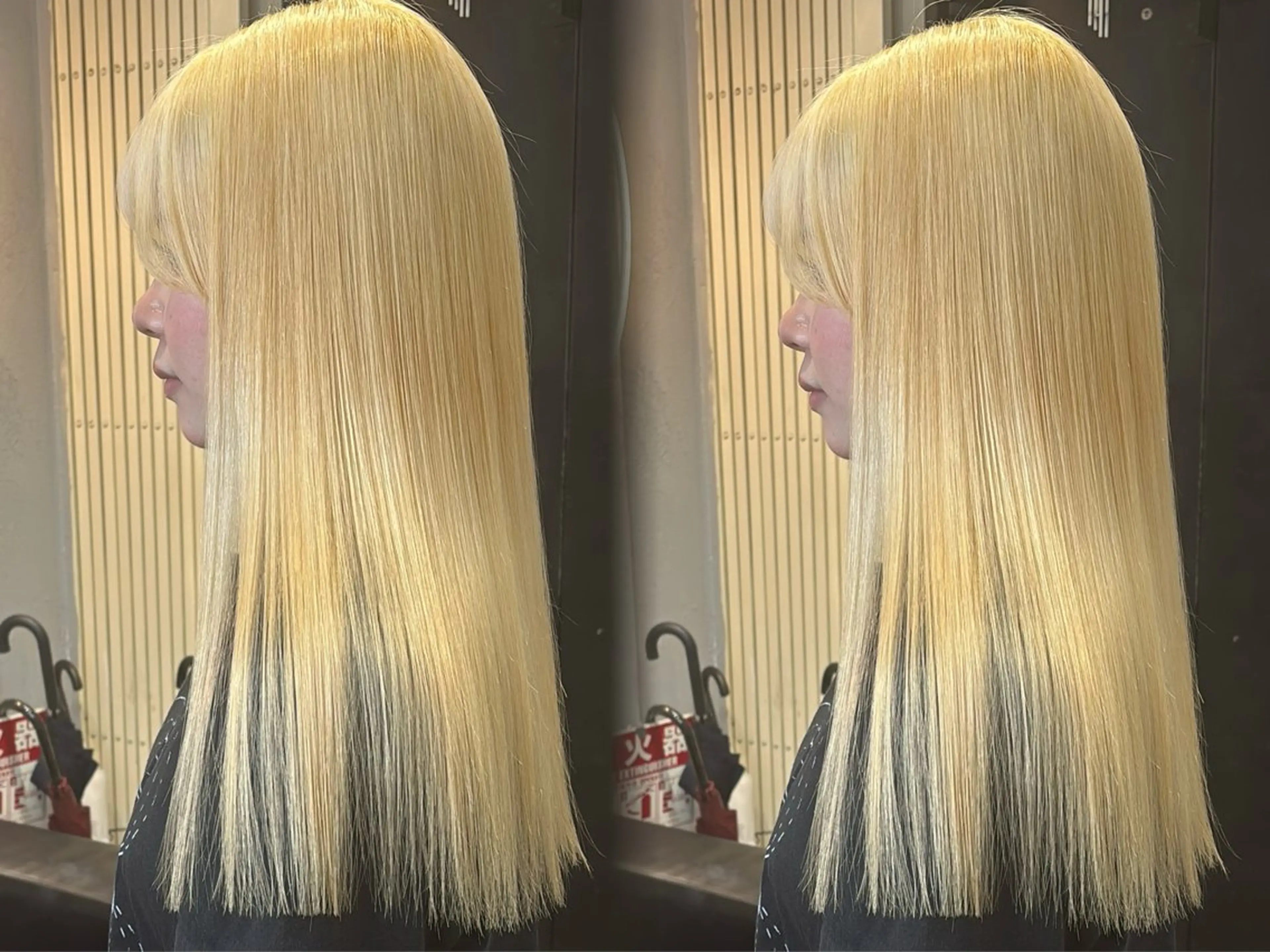 【✴︎色落ち綺麗✴︎】ケアブリーチ×2＋ケアカラー淡い色にしたい方オススメ＋2 stepトリートメントの写真