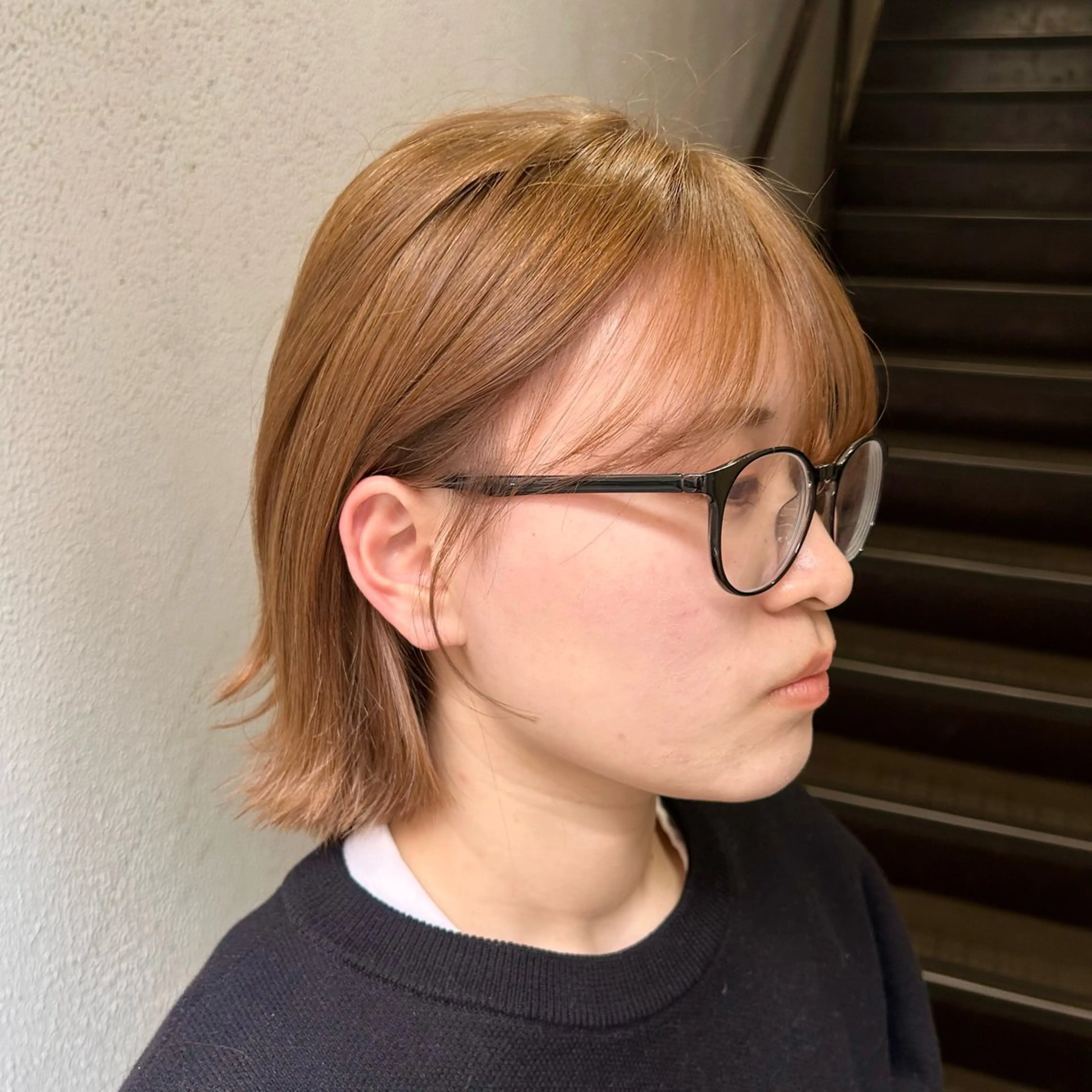 ミディアム カラー ベージュカラー ダブルカラー 暗髪カラー/ベージュ 似合わせカットのヘアスタイル