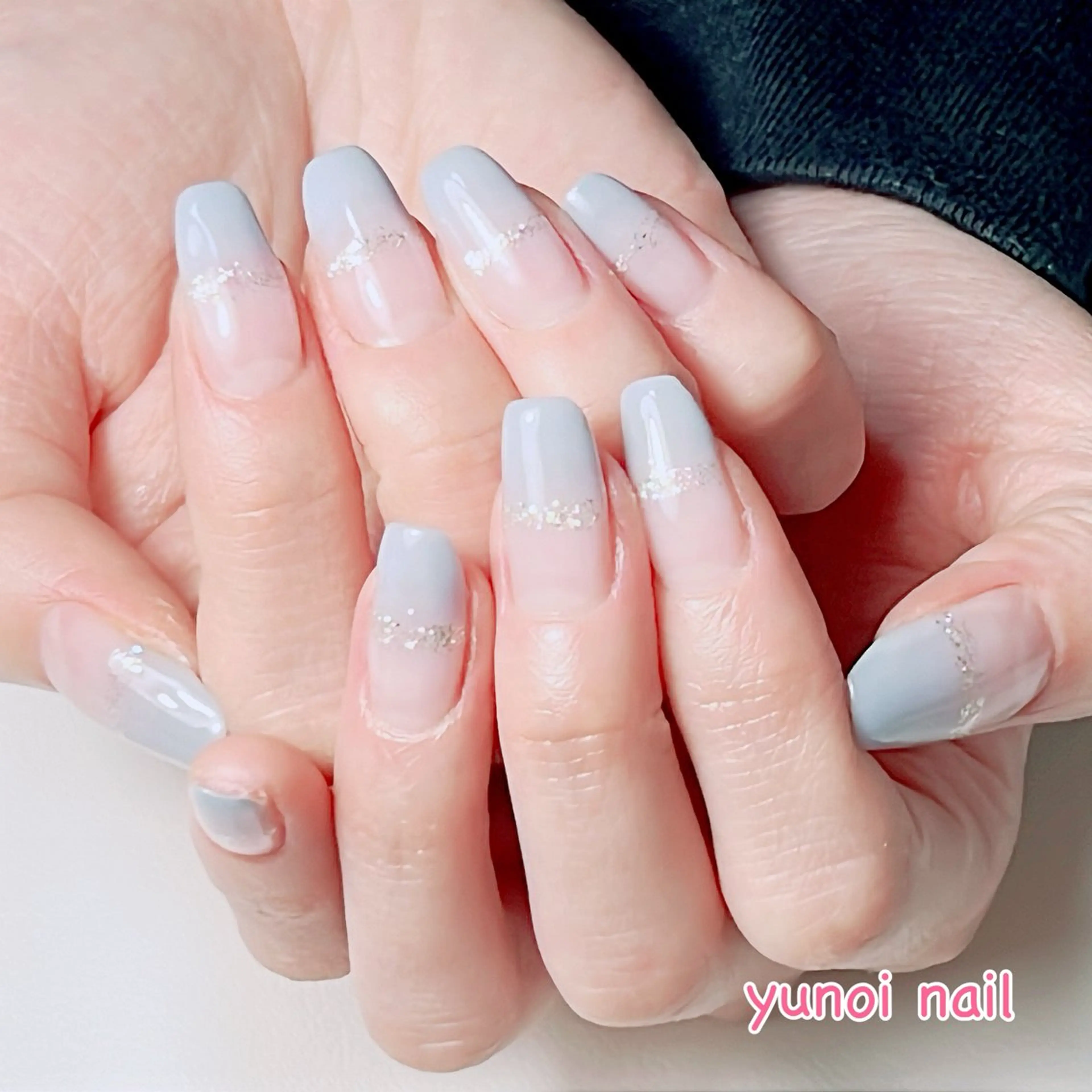 ネイル ブルー グラデーション yunoi nailのネイルデザイン