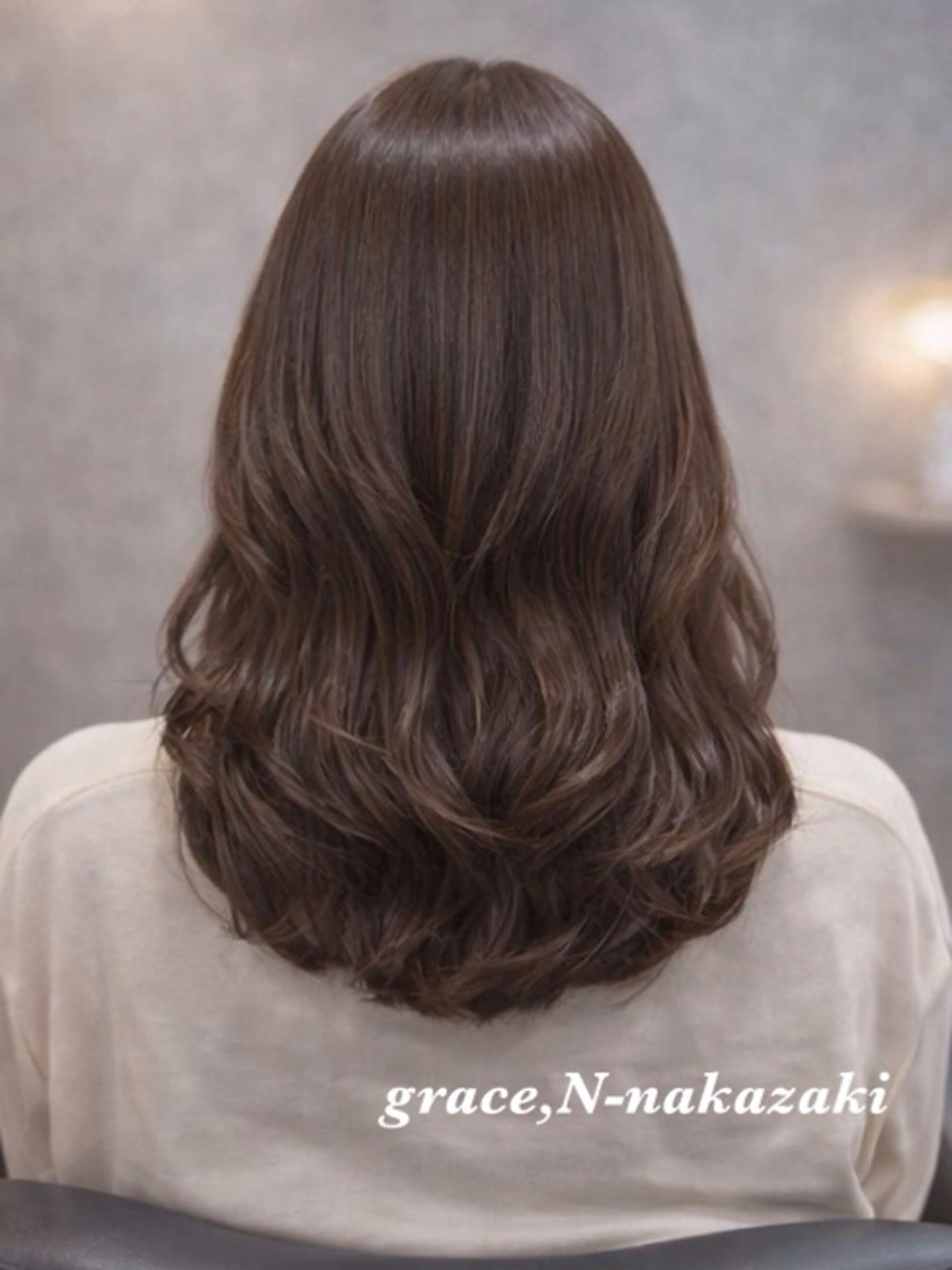 カラー ヘアカラー 赤みなし艶カラー 【中崎】髪質改善スパのヘアスタイル