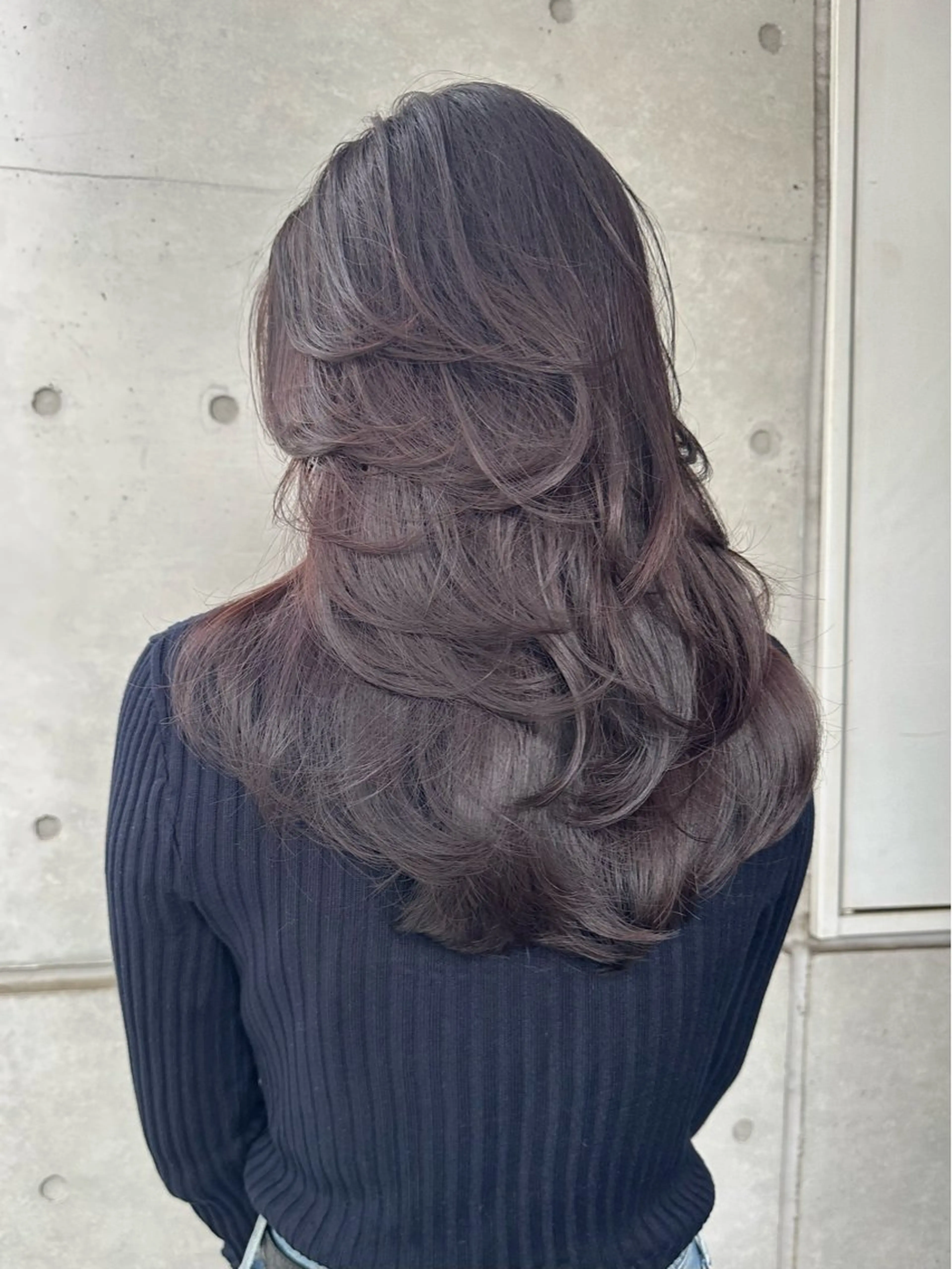 セミロング カラー グレージュ レイヤーカット カット ヘアカラー トリートメント 上品な大人レイヤー 🍀渋谷🍀濱口敬太のヘアスタイル