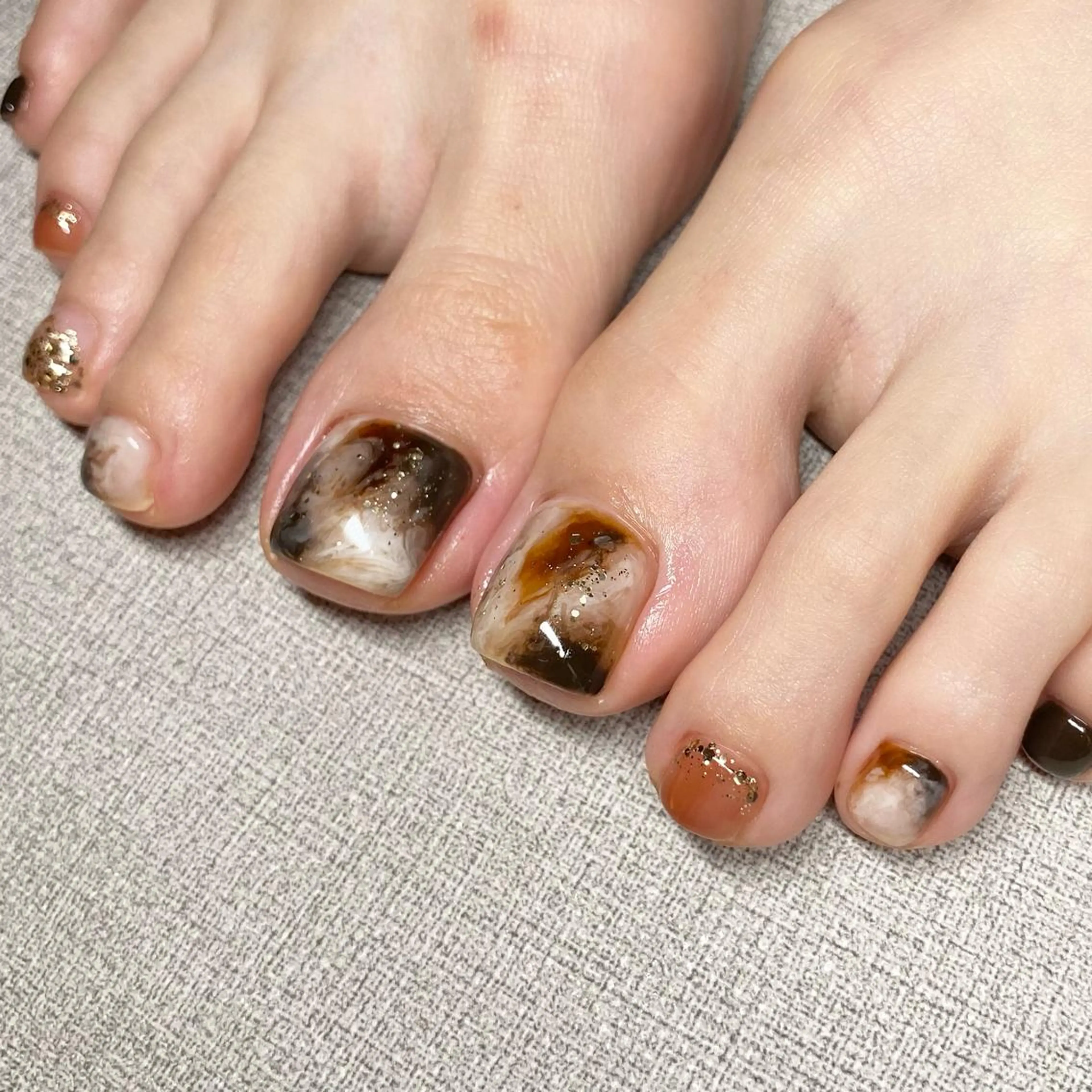 ネイル アートネイル ニュアンスネイル 冬ネイル フットネイル 山田 貴子のネイルデザイン