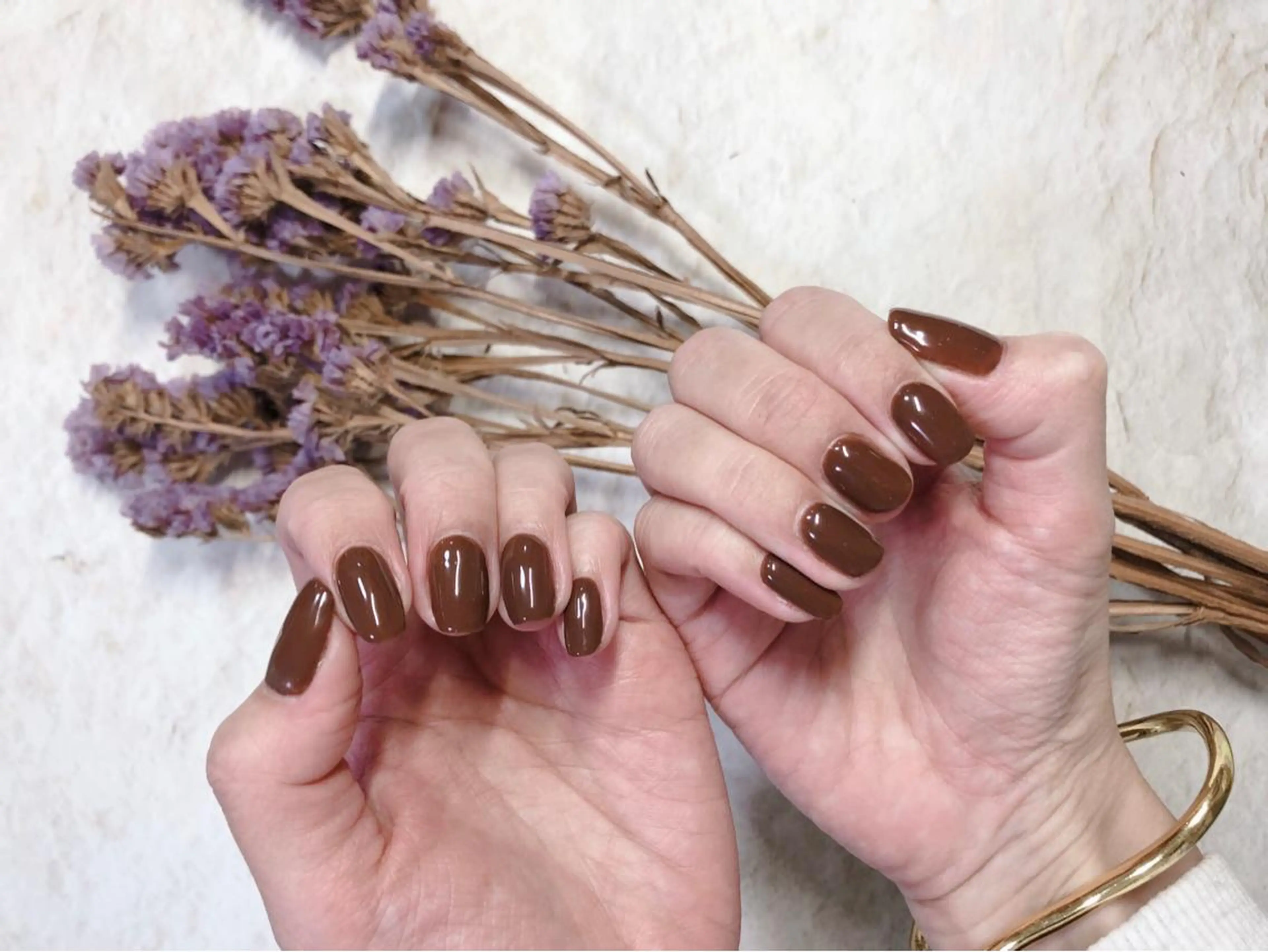 ネイル ブラウン ワンカラーネイル ハンドネイル Nail Salon Milla / ミラのネイルデザイン