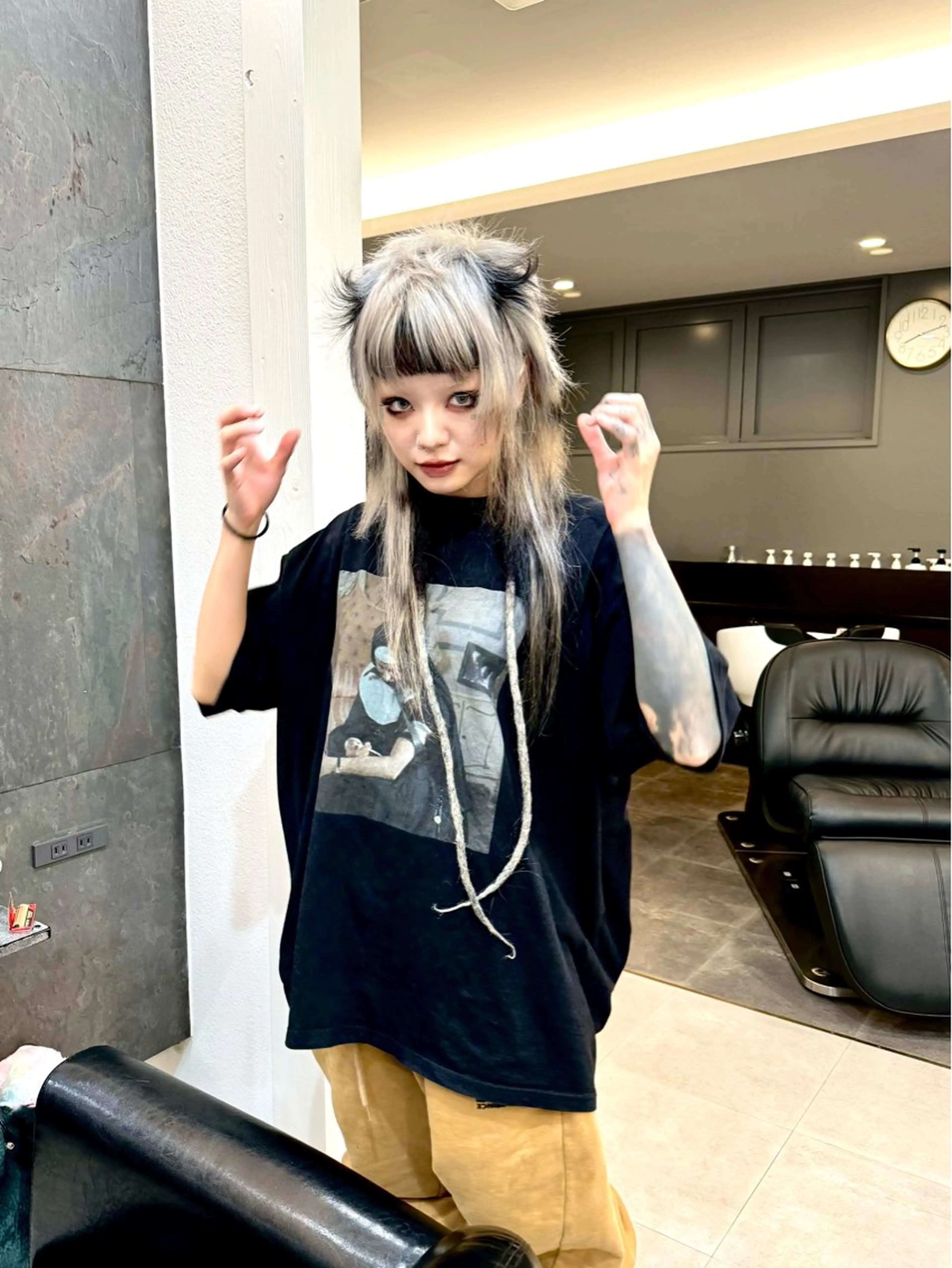 セミロング ウルフカット カット ヘアカラー トリートメント ハイトーン/レイヤー /ウルフ⭐️永田⭐️のヘアスタイル