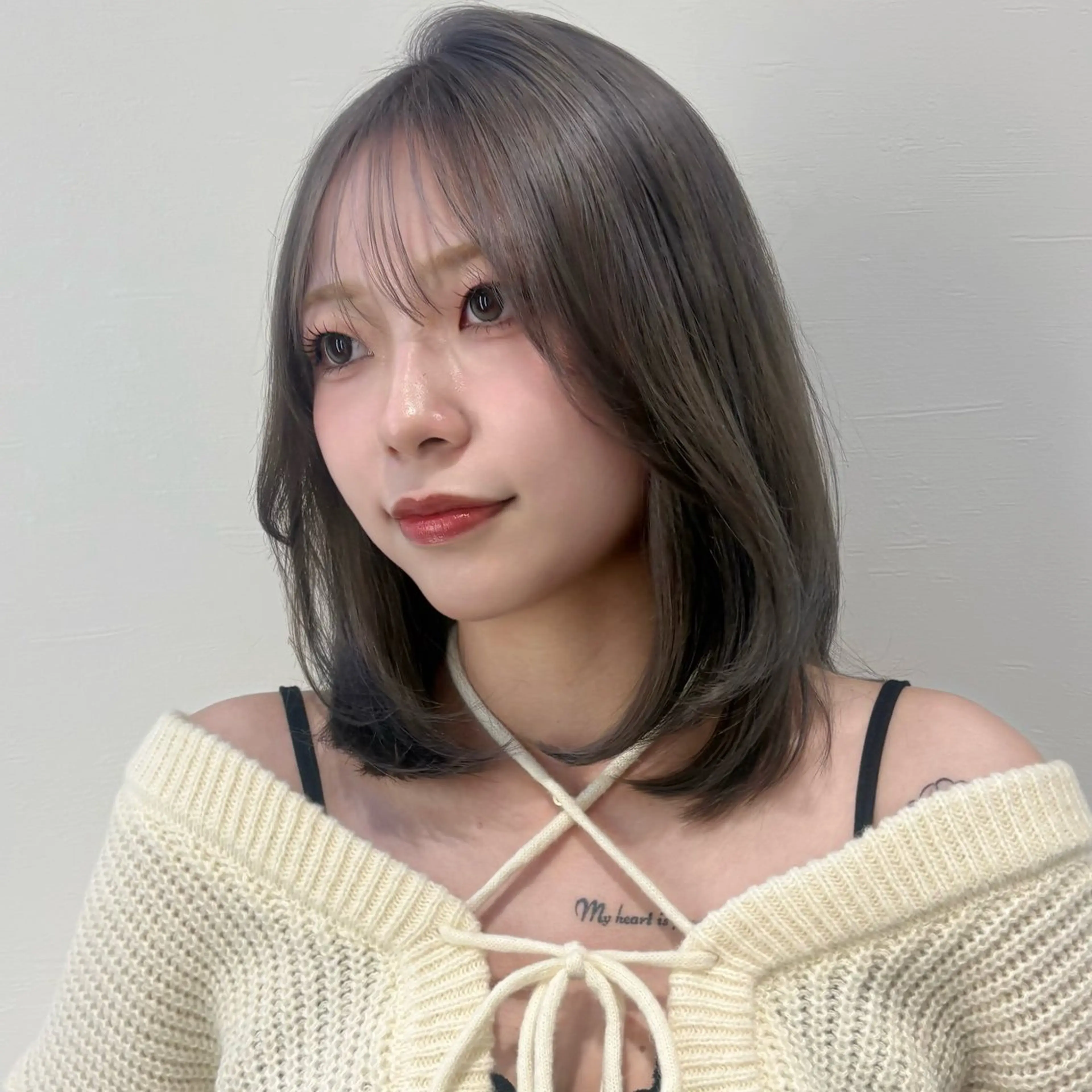 ミディアム 似合わせ前髪／ 小顔カット🎀そうのヘアスタイル