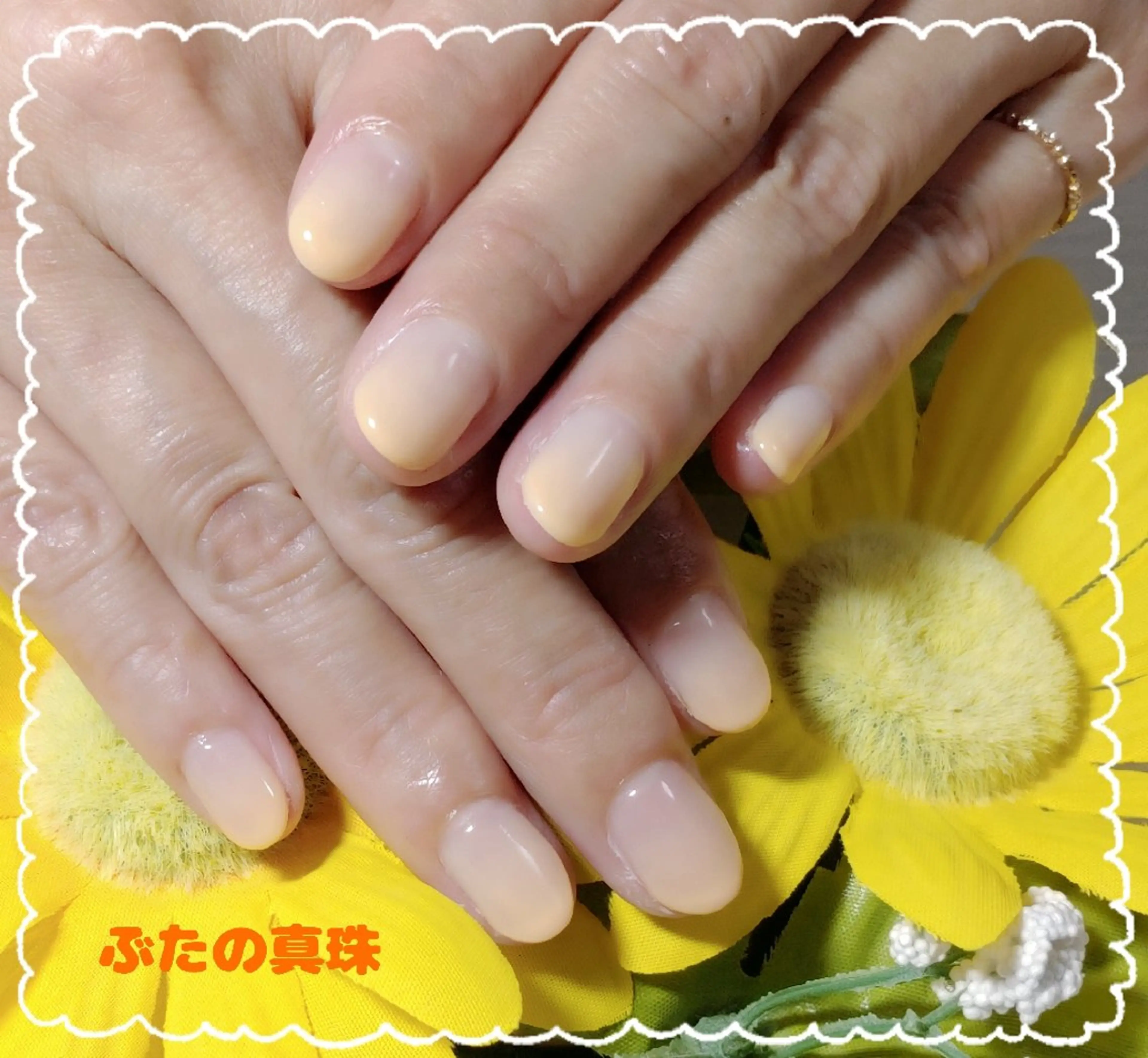 ネイル オレンジ ハンドネイル 林 珠里のネイルデザイン
