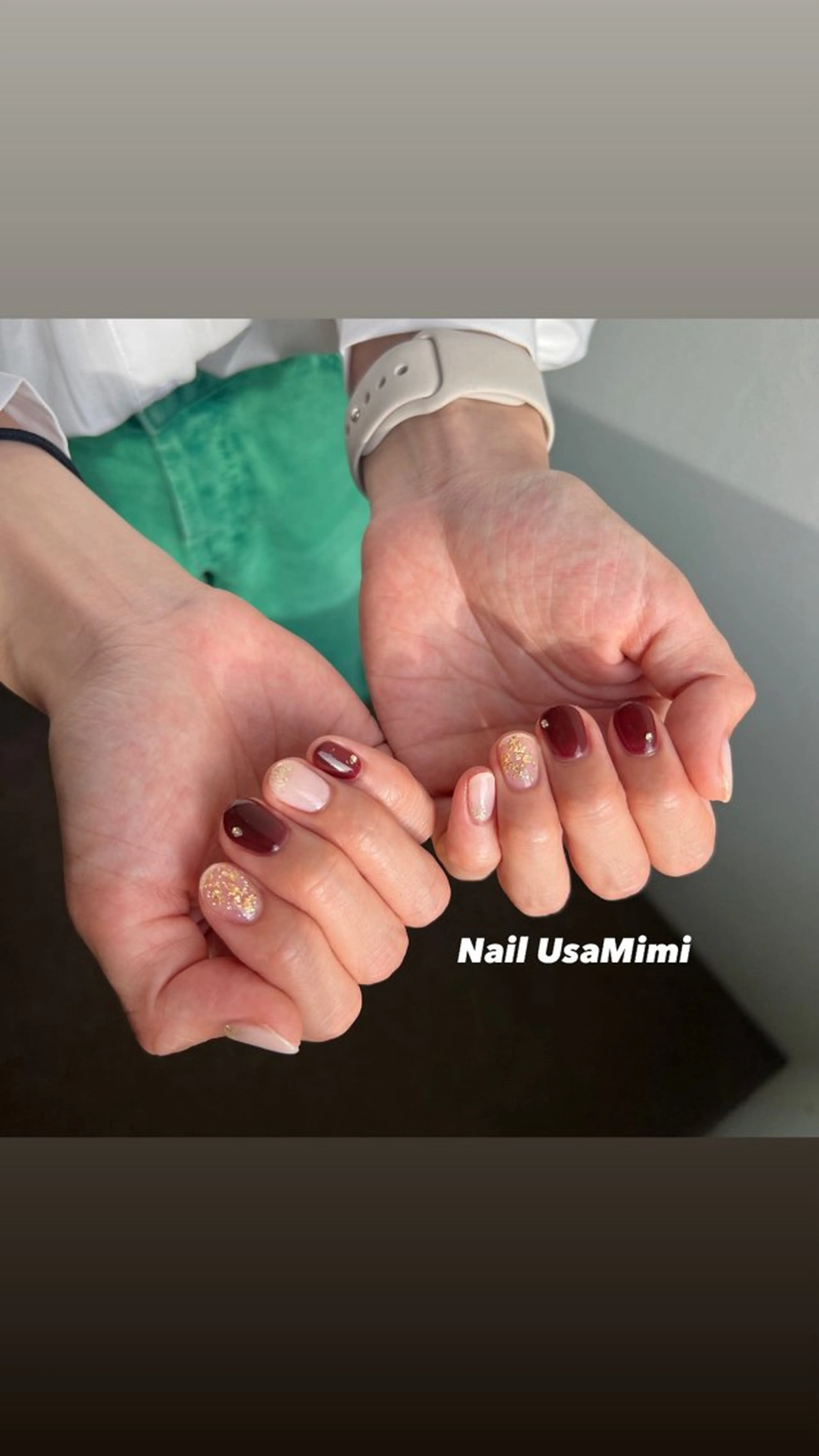 ネイル ジェルネイル 韓国ネイル マグネットネイル 持ち込み ニュアンスネイル 本町NailUsa Mimi RIKOのネイルデザイン