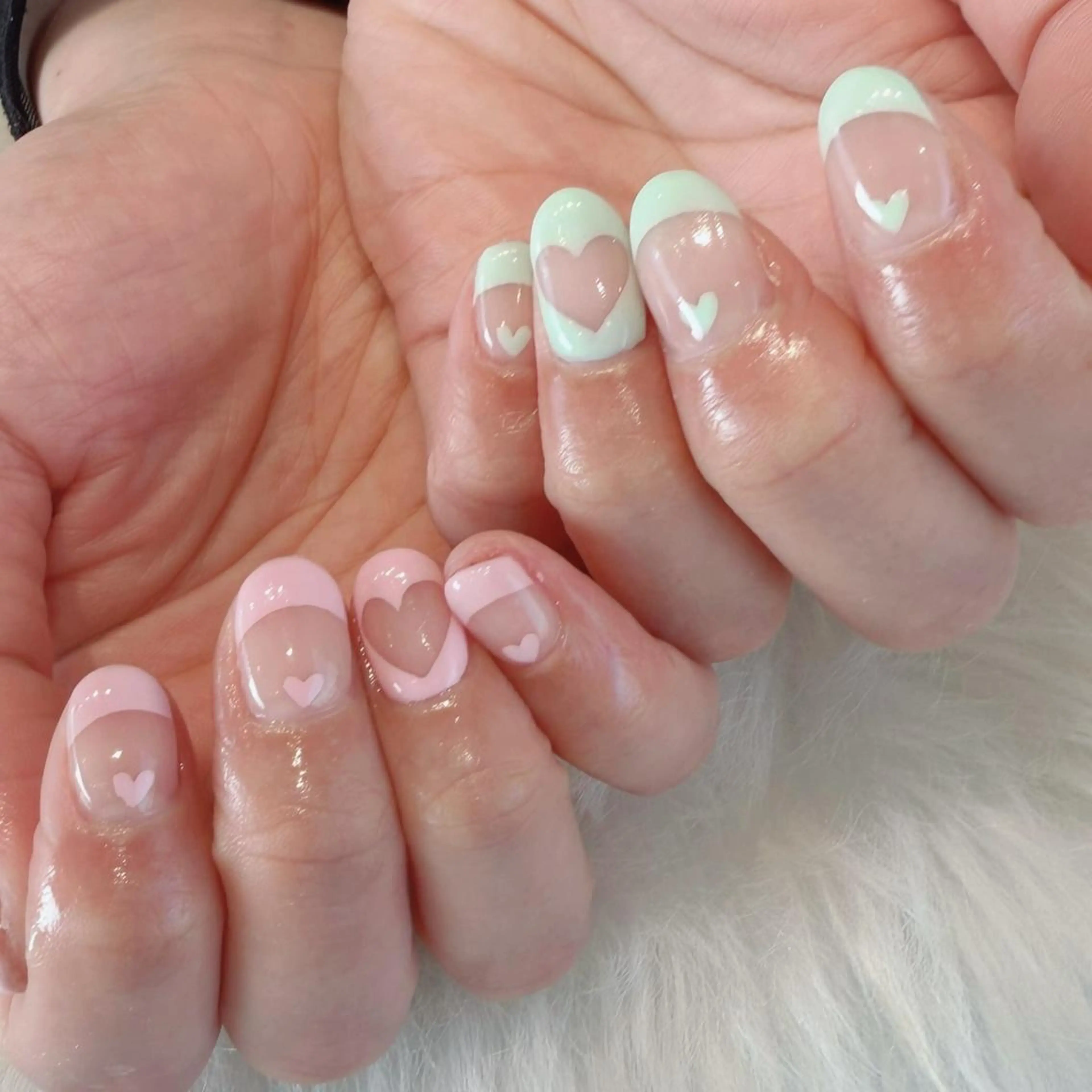 ネイル ハート ハンドネイル Kanai Harukaのネイルデザイン