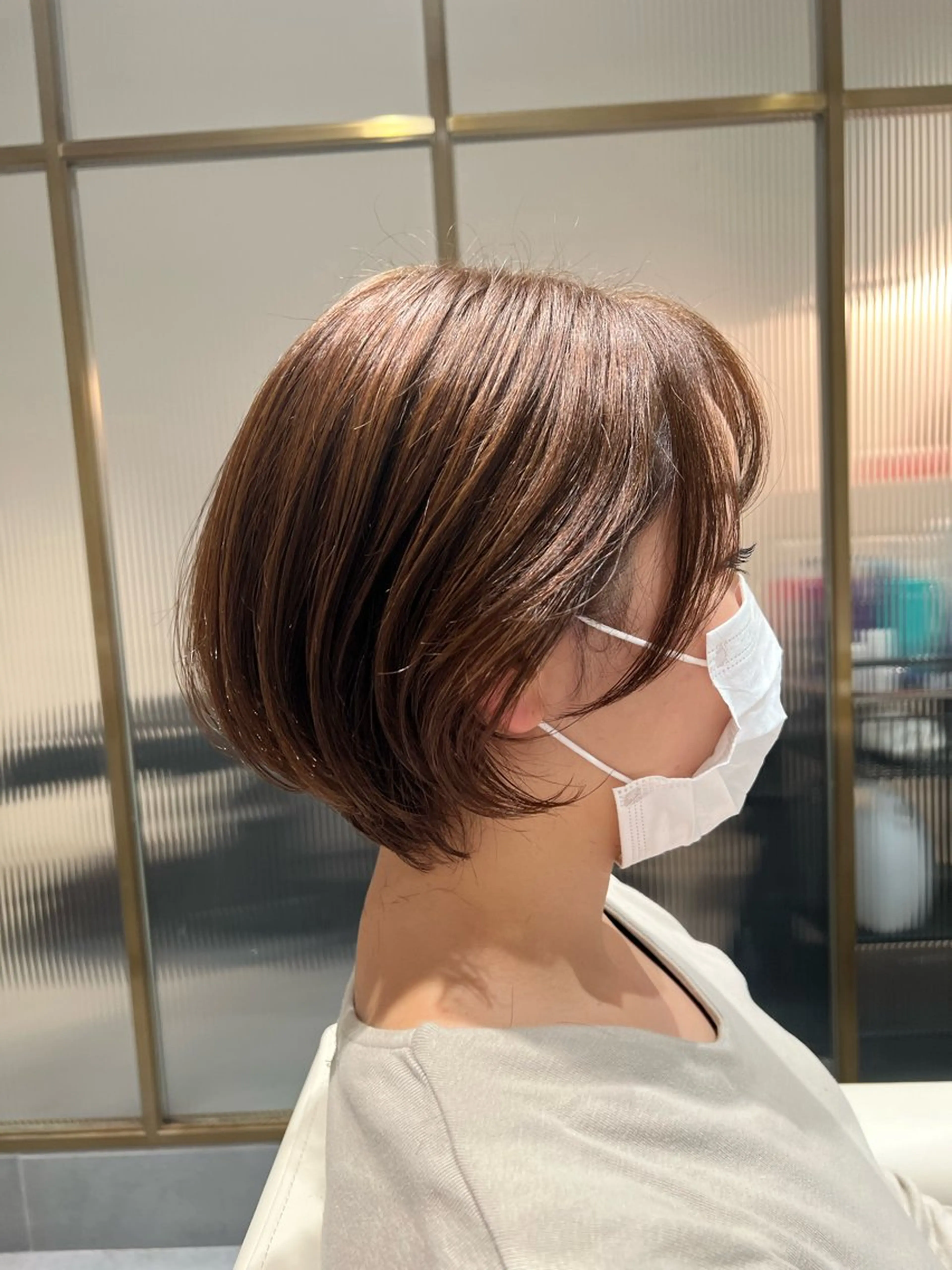 ショート 顔周りカット 髪質改善 ショートヘア トリートメント ⛄️艶カラー／ レイヤー⛄️和也のヘアスタイル
