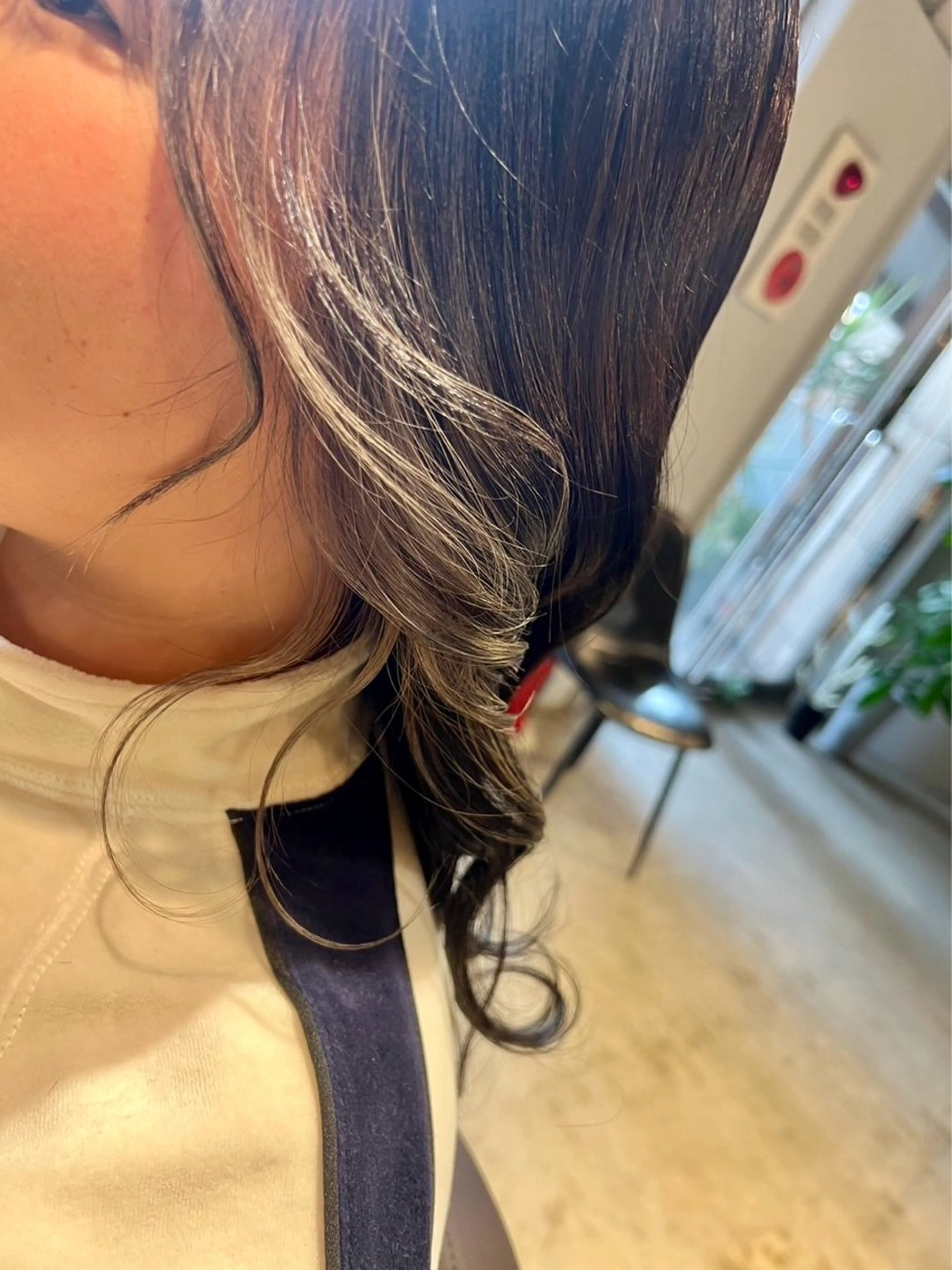 セミロング カラー ミストバング  フェイスフレーミング 顔周りカット ヘアカラー トリートメント ヘッドスパ カラースペシャリスト しょう🧑🏼‍🎨のヘアスタイル