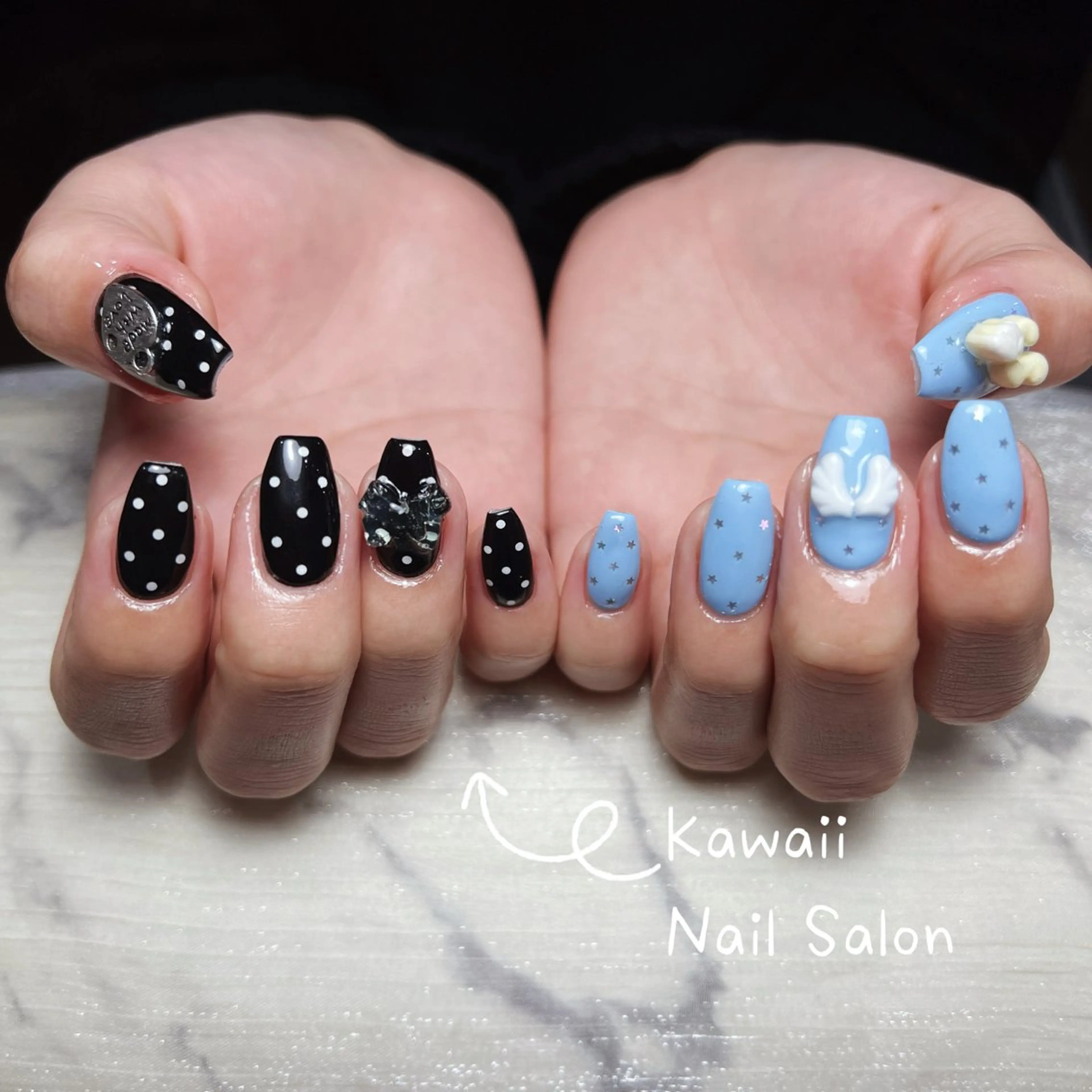 ネイル アートネイル クリアネイル ジェルネイル ハート 韓国ネイル Kawaii Chiba nailのネイルデザイン