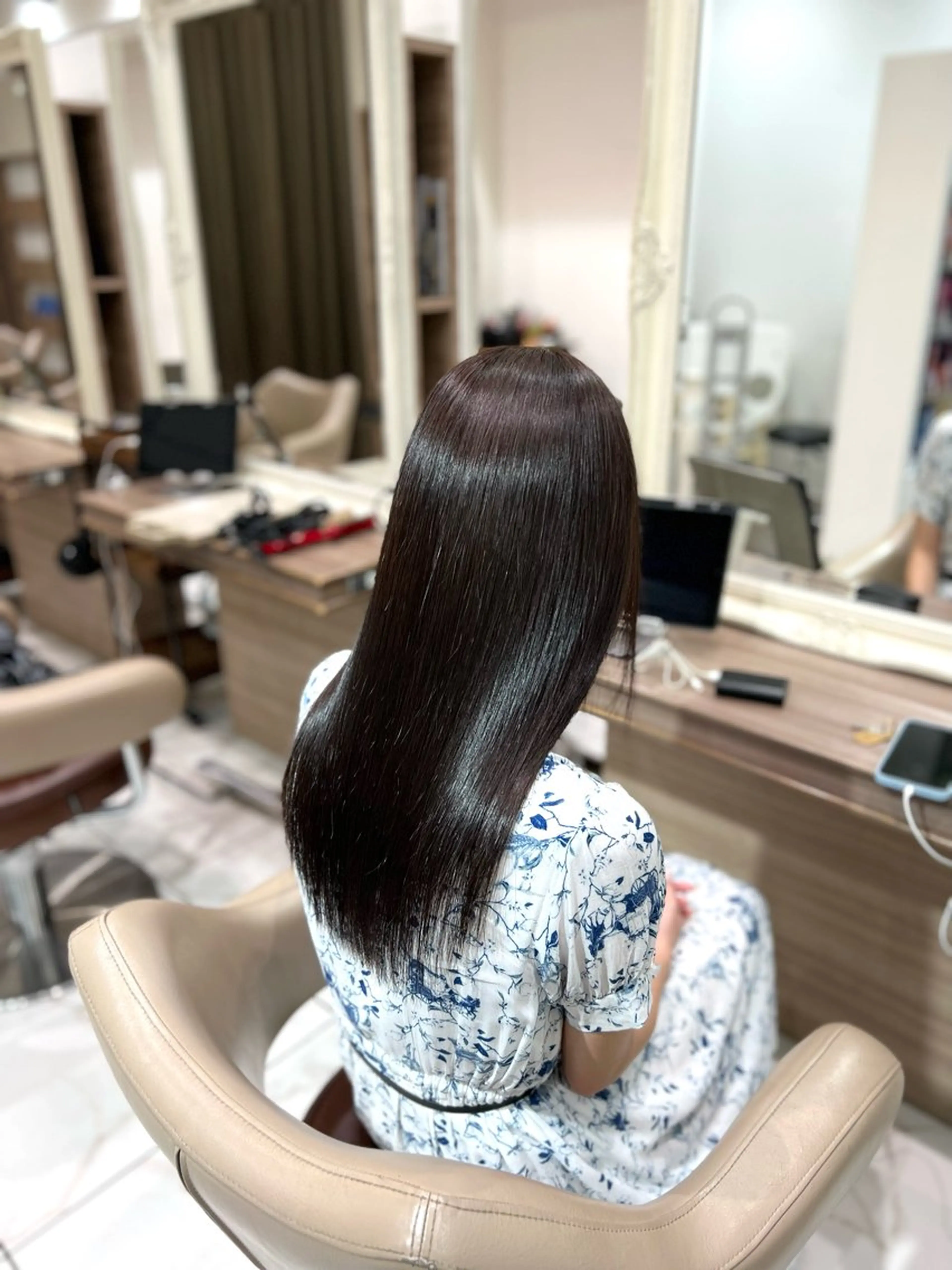 ロング 縮毛矯正 レイヤー×韓国 🇰🇷鈴木啓太のヘアスタイル
