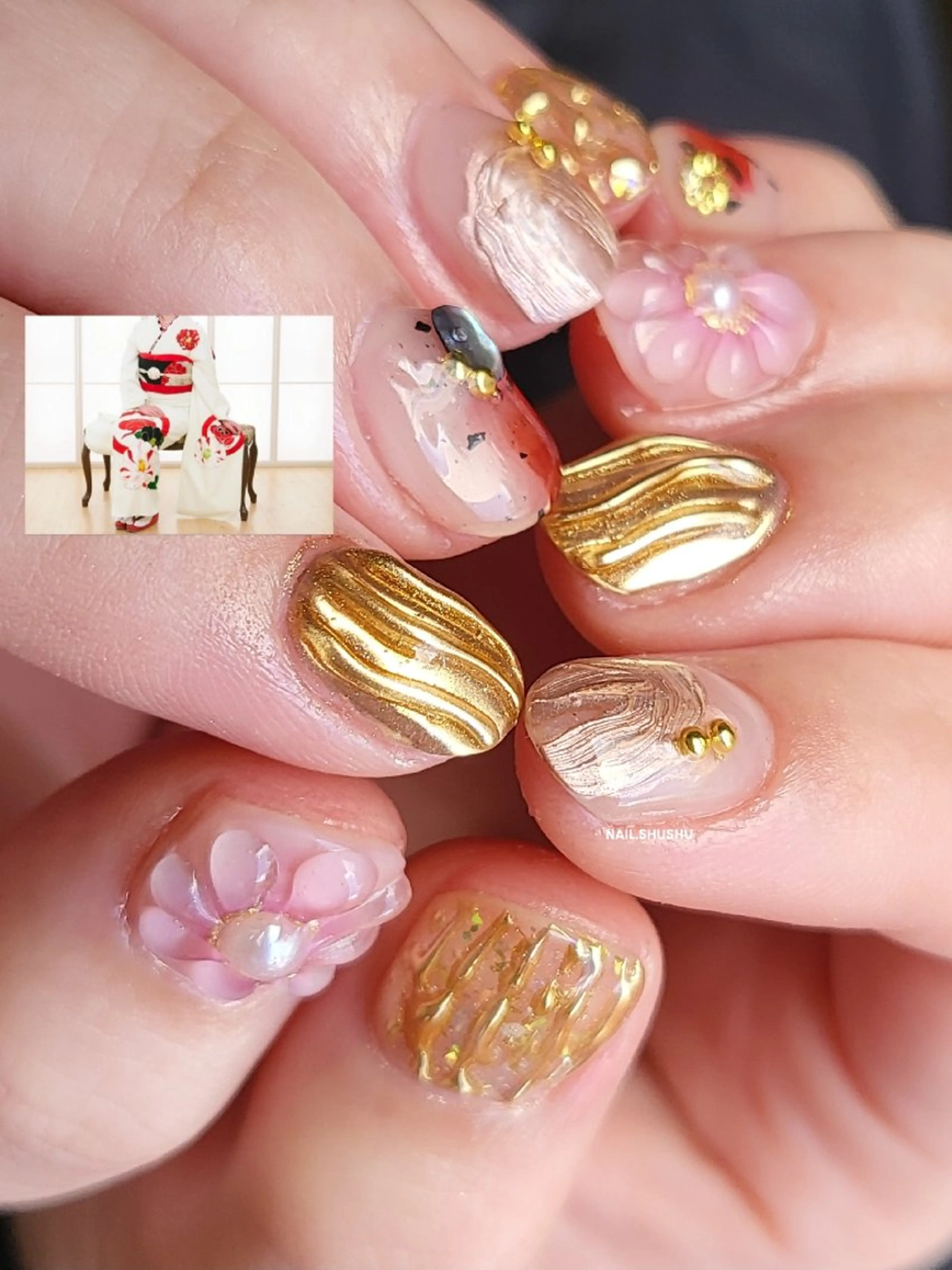 ネイル 3dパーツ/流行り 👧shushu❤️のネイルデザイン
