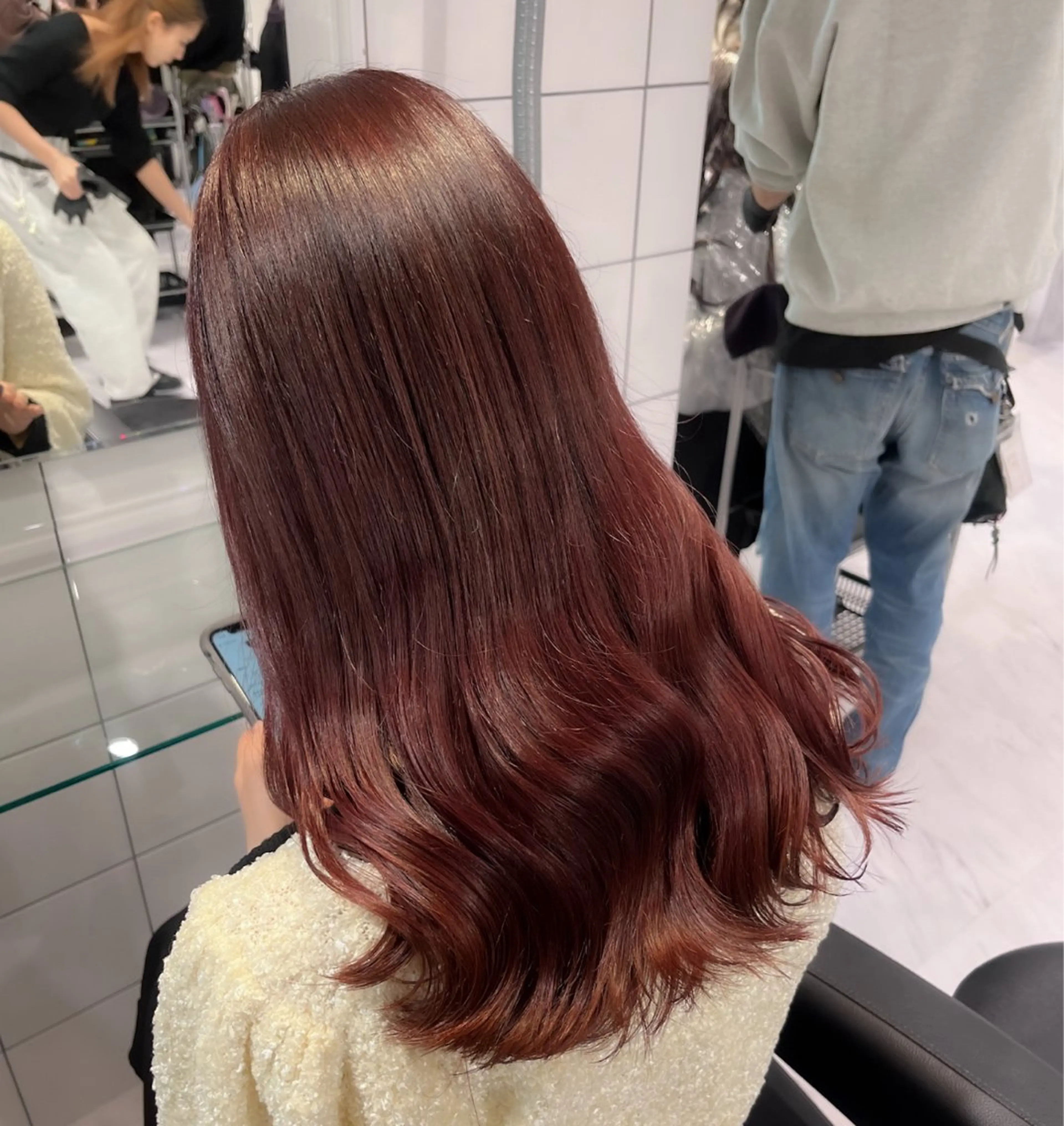 セミロング カラー ヘアカラー トリートメント 🫧うる艶トレンド 🫧透明感カラーのヘアスタイル