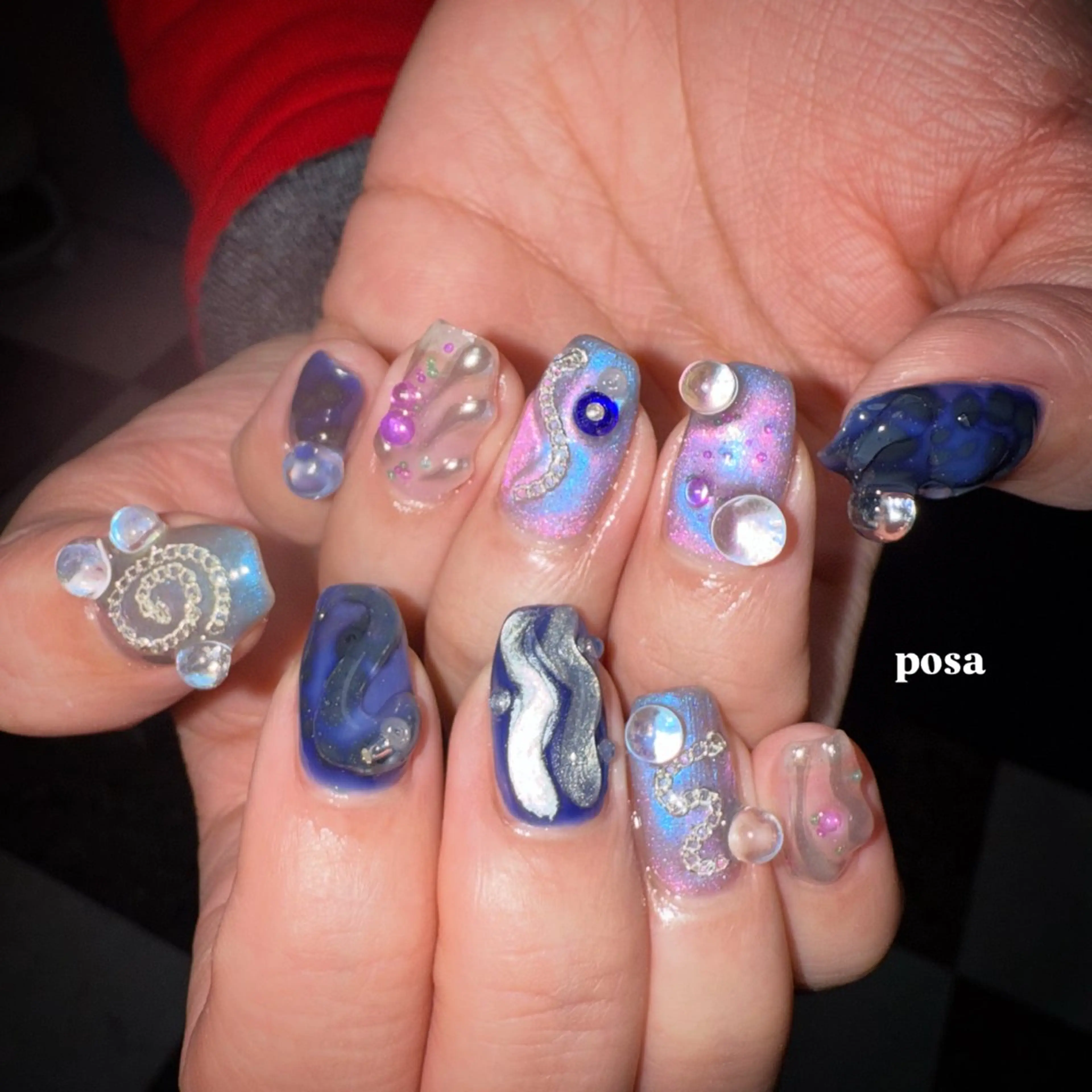 ネイル シンプルネイル ハンドネイル posa nail モエミのネイルデザイン