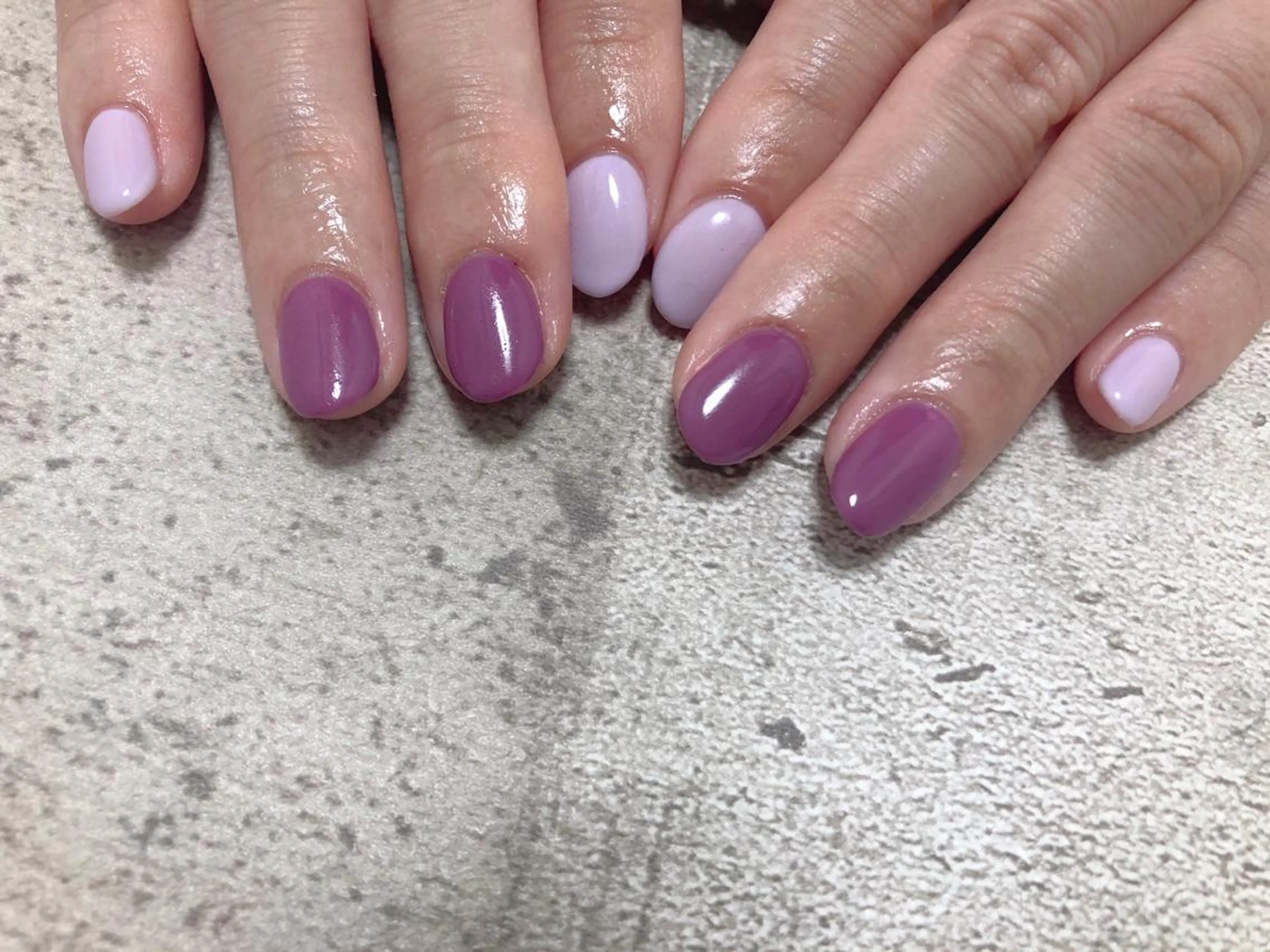 ネイル パープル ハンドネイル mogunail &blowのネイルデザイン