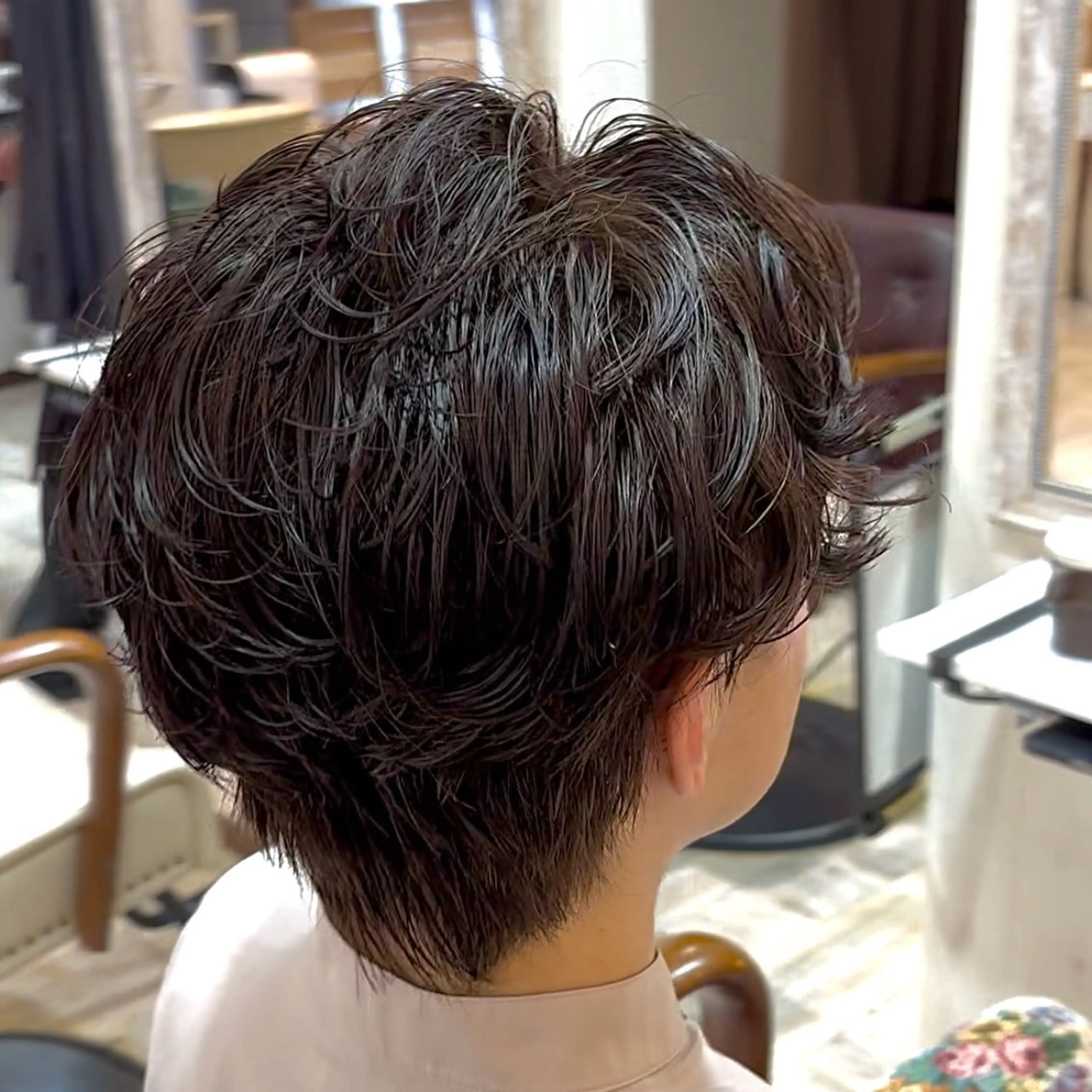 ショート カラー パーマ メンズ カット パーマ 💥桜木町メンズ専門 💥ルキのヘアスタイル