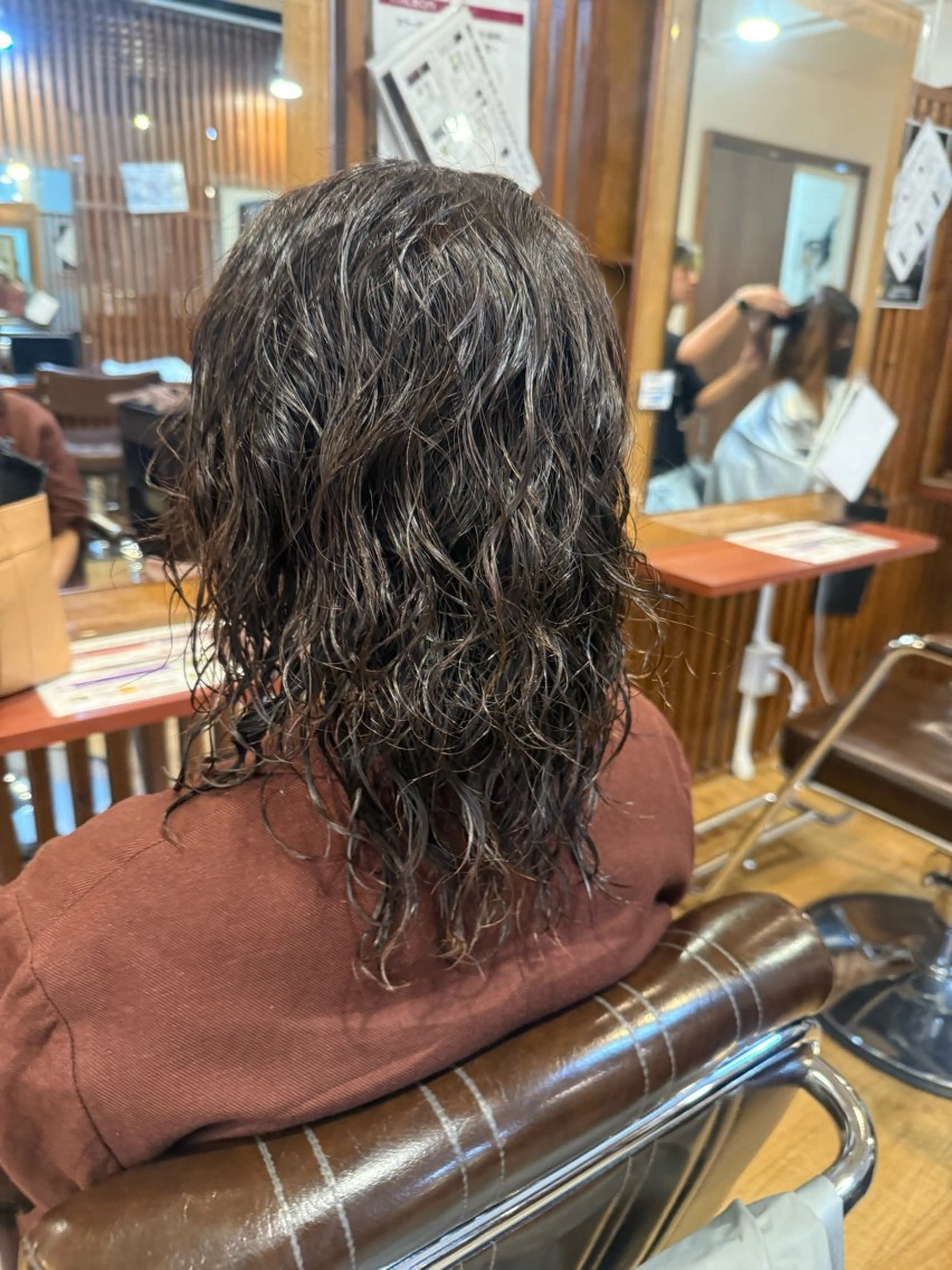 ミディアム パーマ カット パーマ 栗原 莉玖のヘアスタイル