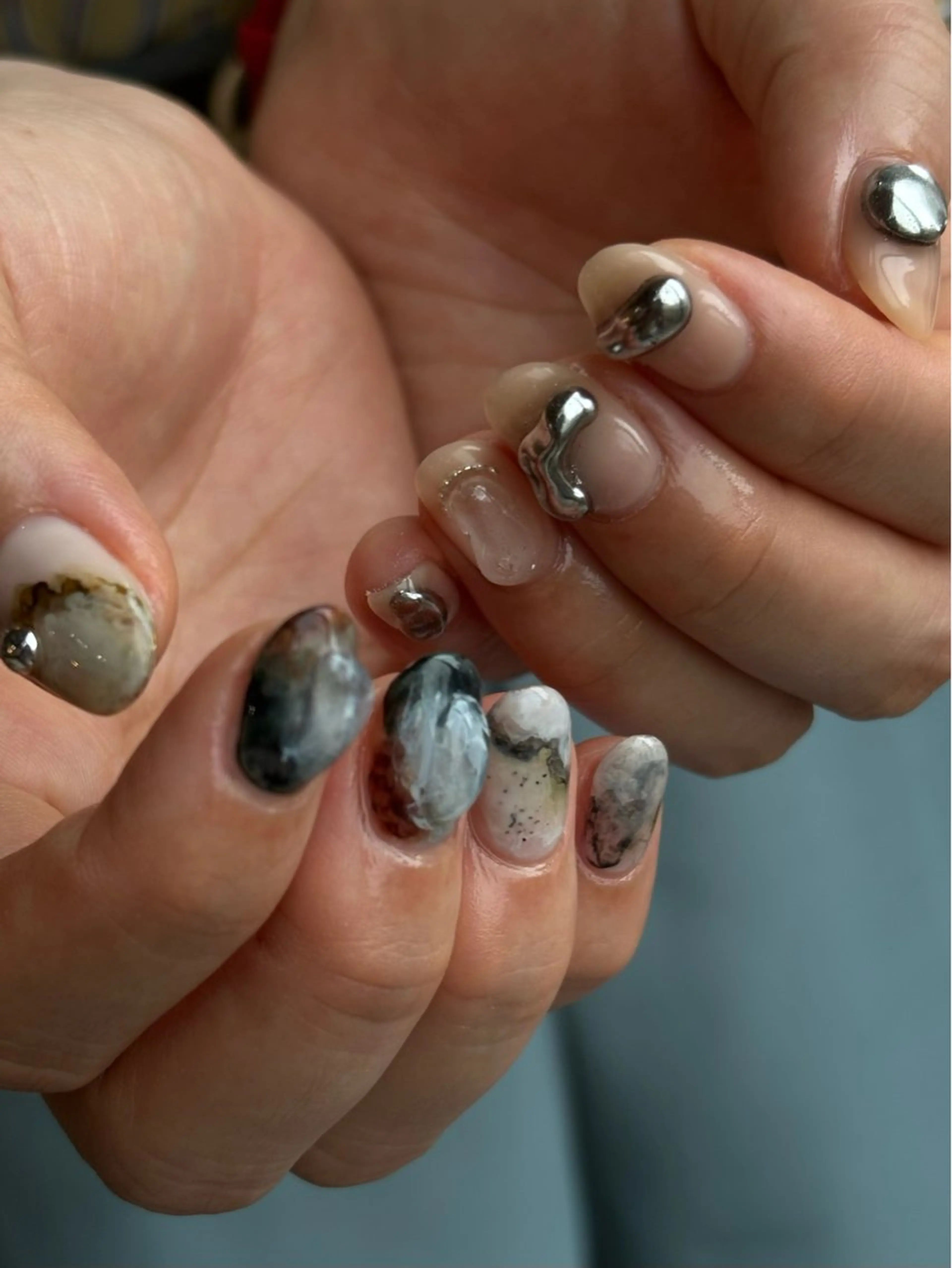 ネイル アートネイル 持ち込み ハンドネイル nuu  栄所属・早川 里奈のネイルデザイン