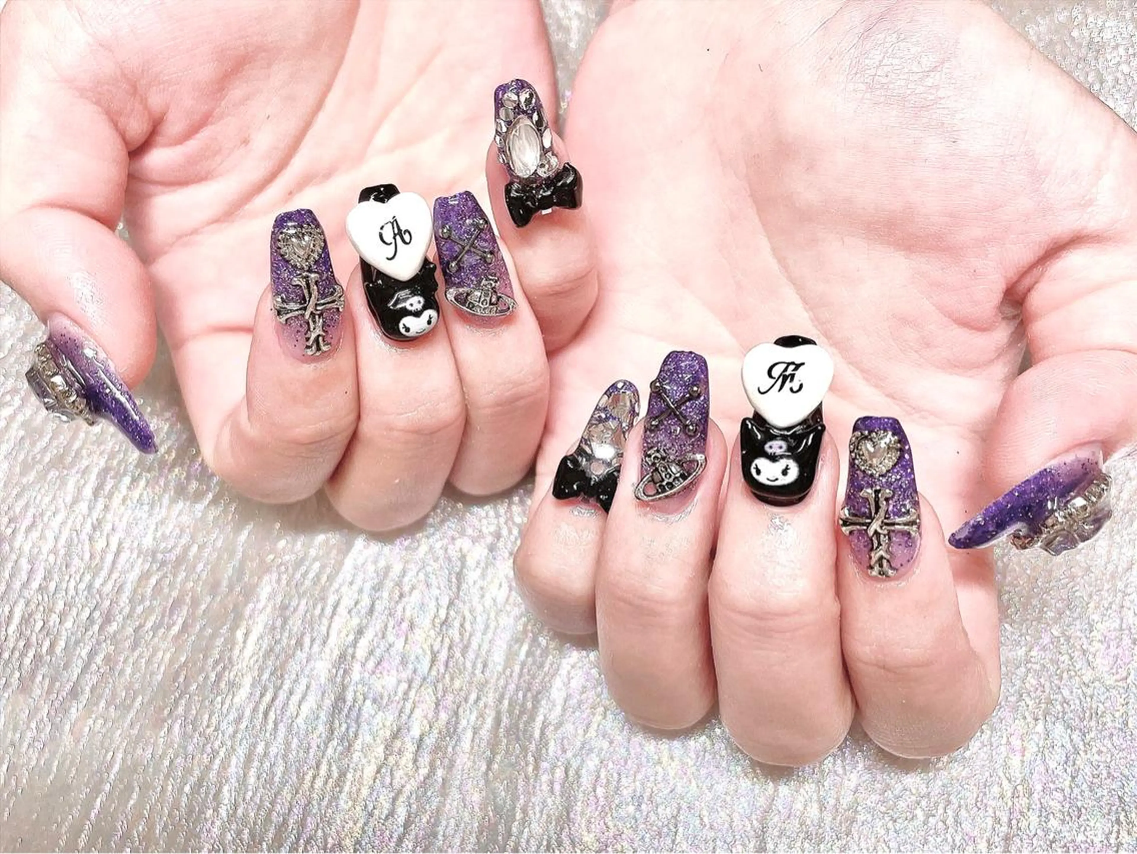 ネイル ハート 長さだし専門店 M2　rikaのネイルデザイン