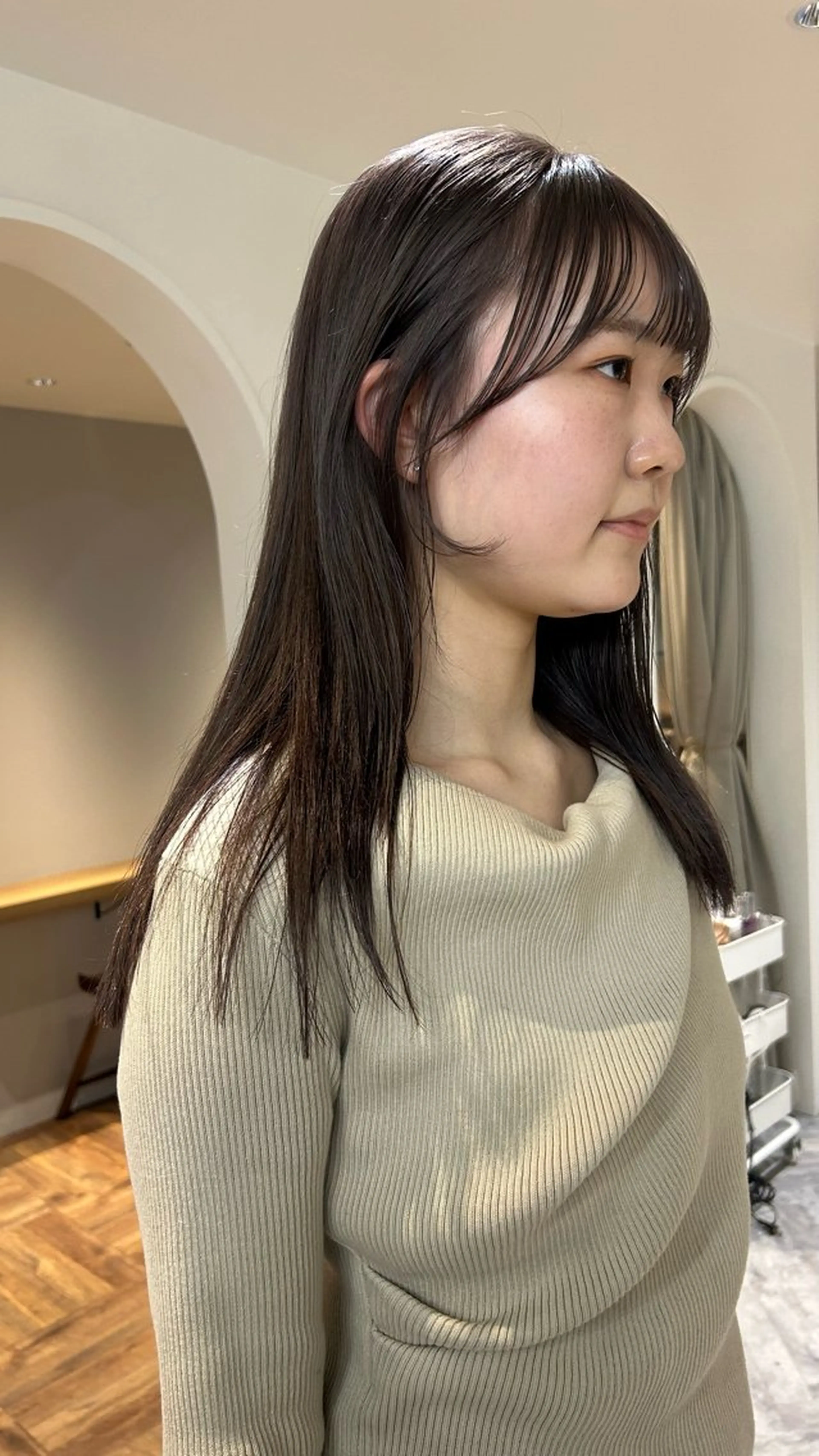 セミロング カラー じゅわっと暖色カラー 🍊Moemiのヘアスタイル