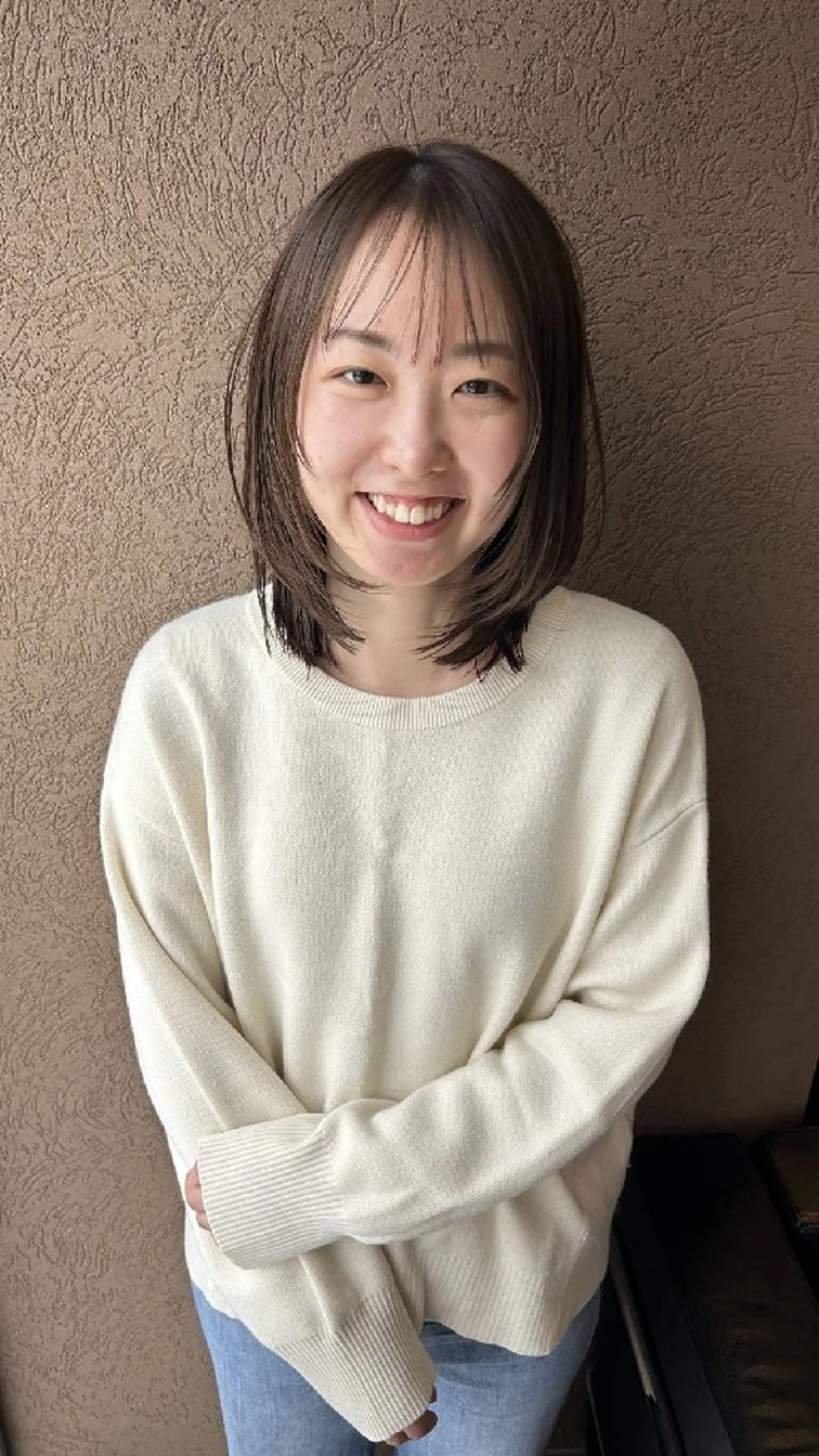 ミディアム レイヤーカット 宮西 龍心のヘアスタイル
