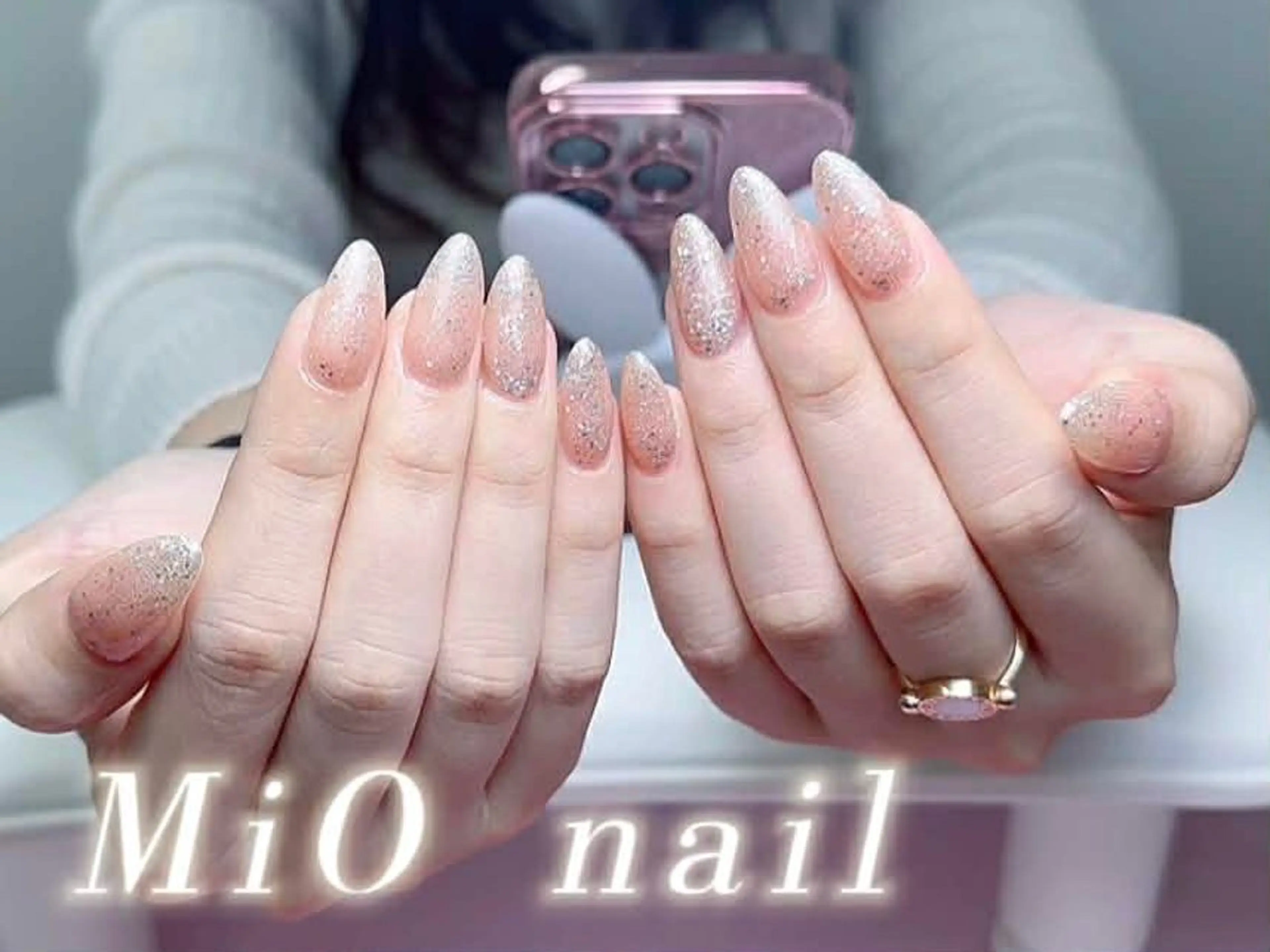 ネイル ジェルネイル 韓国ネイル 持ち込み オフィスネイル ワンホンネイル MiO nailのネイルデザイン