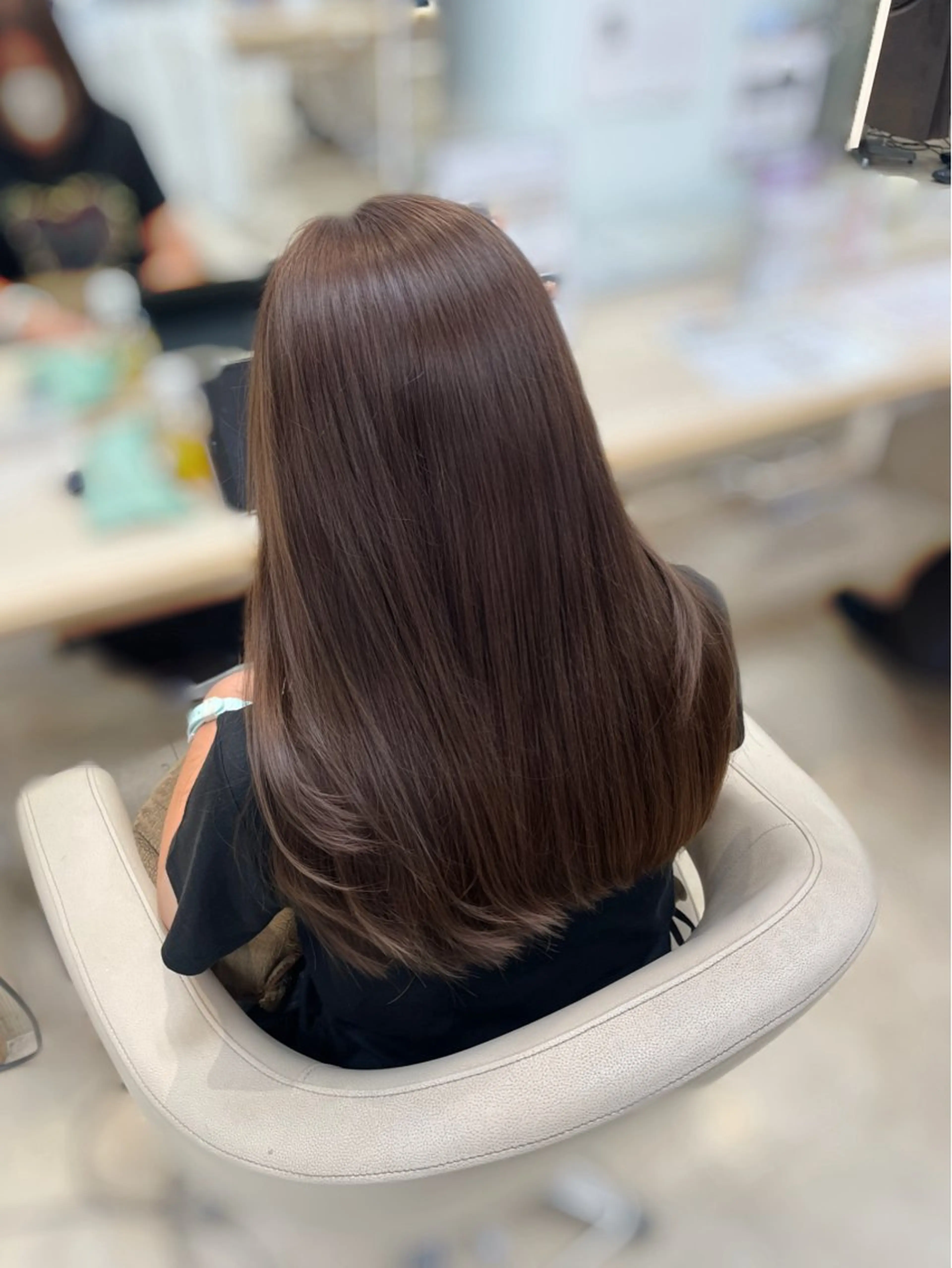 ロング カラー 透明感ベージュ🎀 レイヤー/AOのヘアスタイル