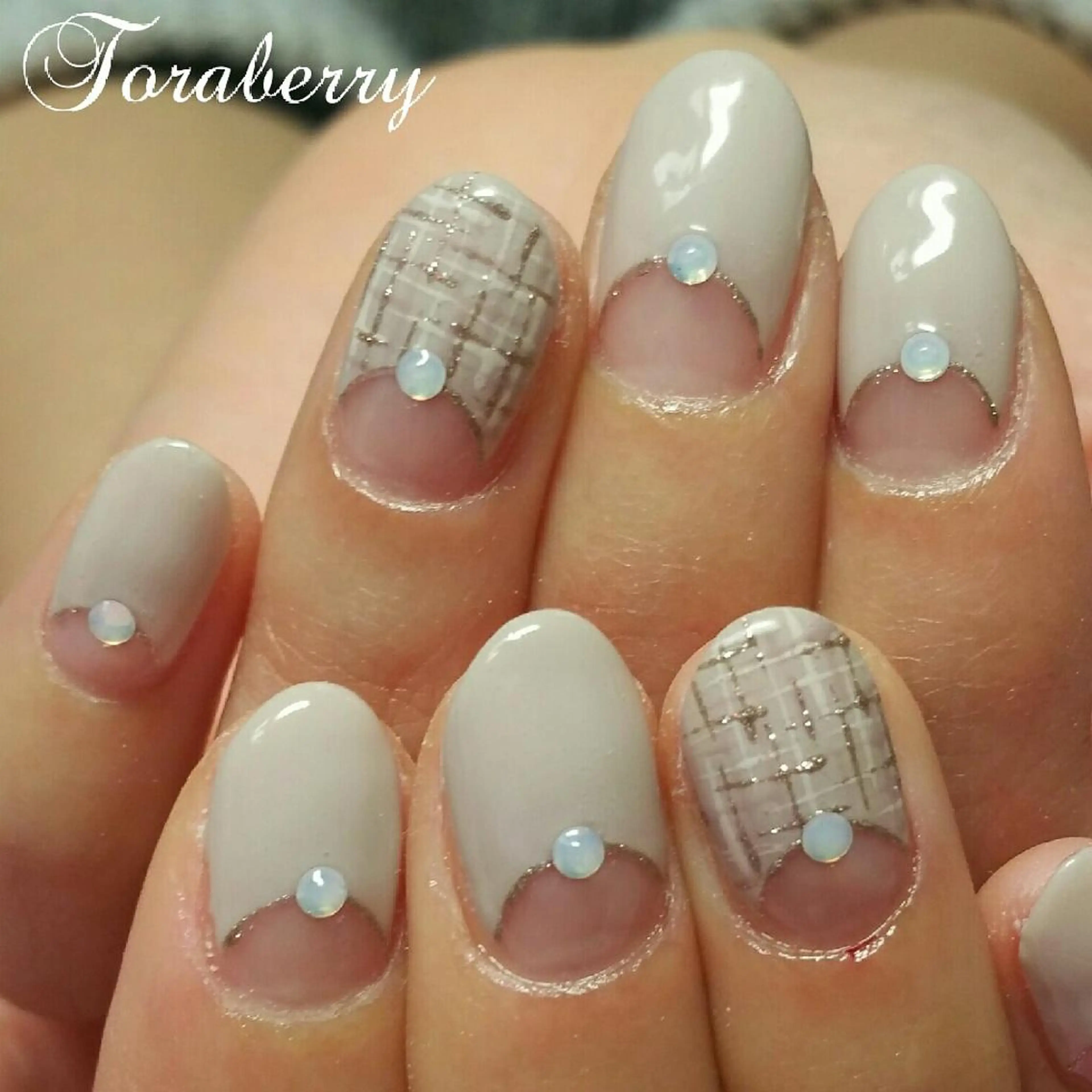 ネイル ツイードネイル ハンドネイル ネイリスト なつみのネイルデザイン