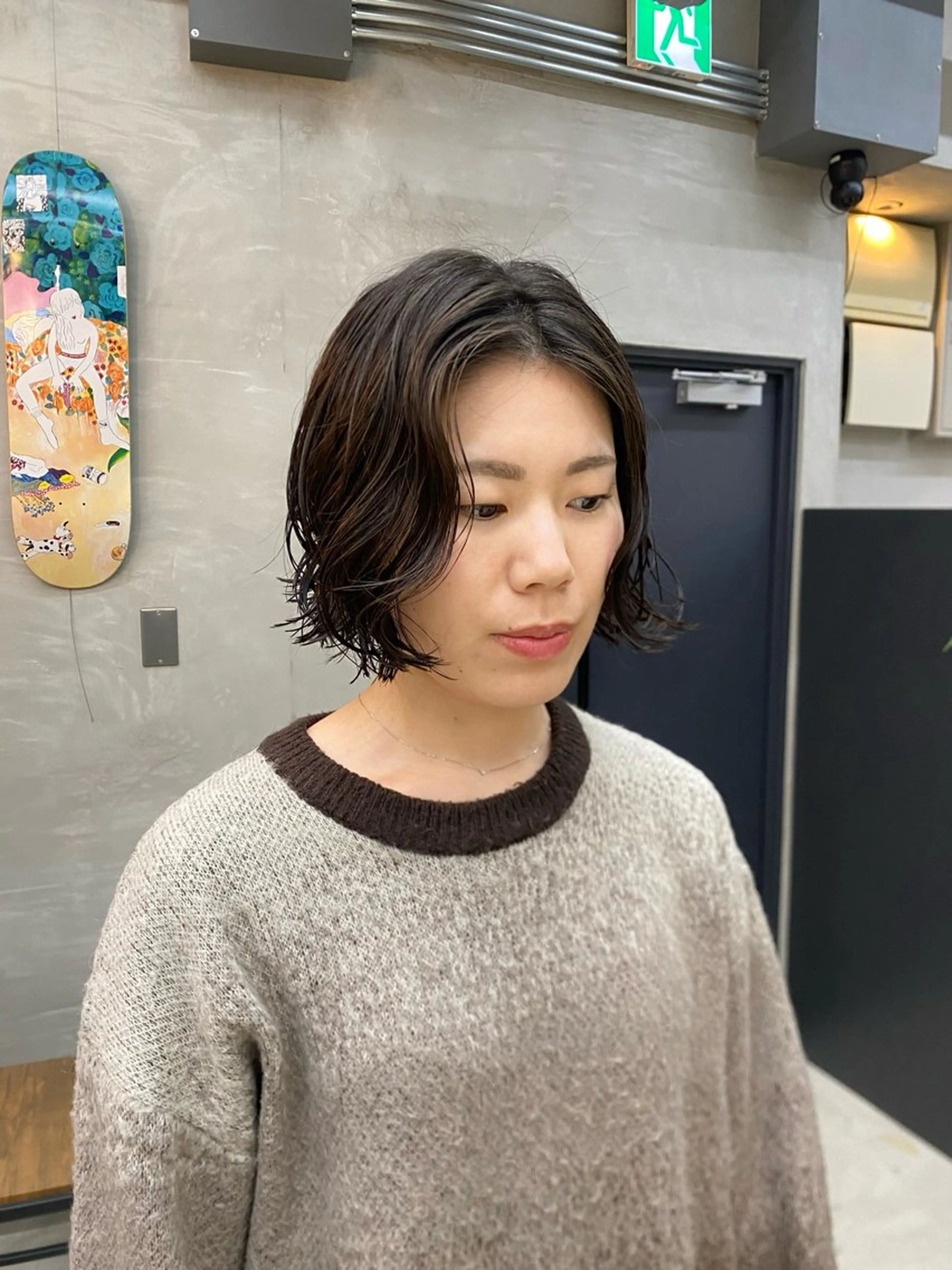 ミディアム ミディアムパーマ 谷口 瑠愛のヘアスタイル