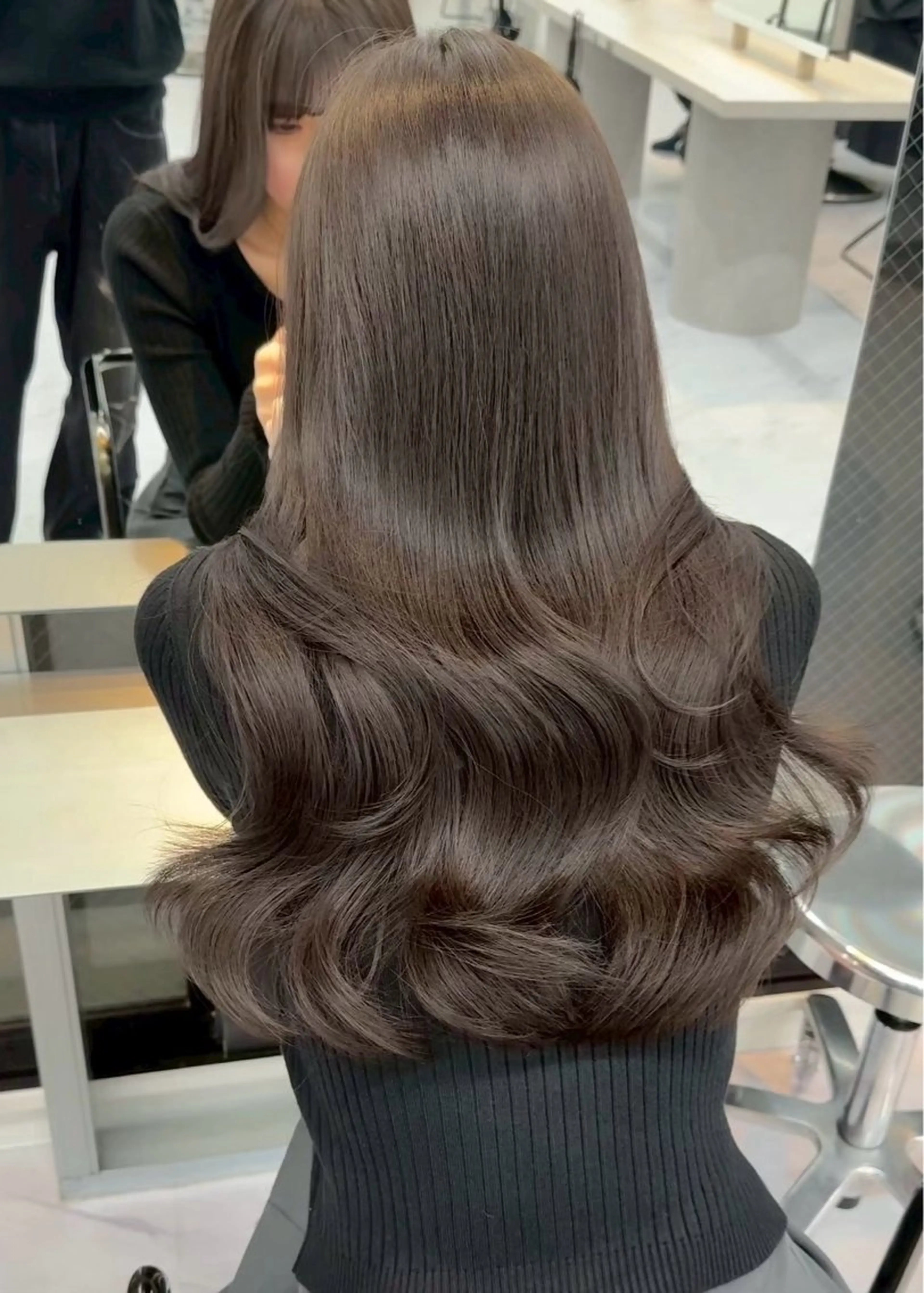 カラー ブリーチ 透明感カラー ダブルカラー ブリーチなしカラー 🩵福岡ブリーチなし レイヤー/紫音🩵のヘアスタイル