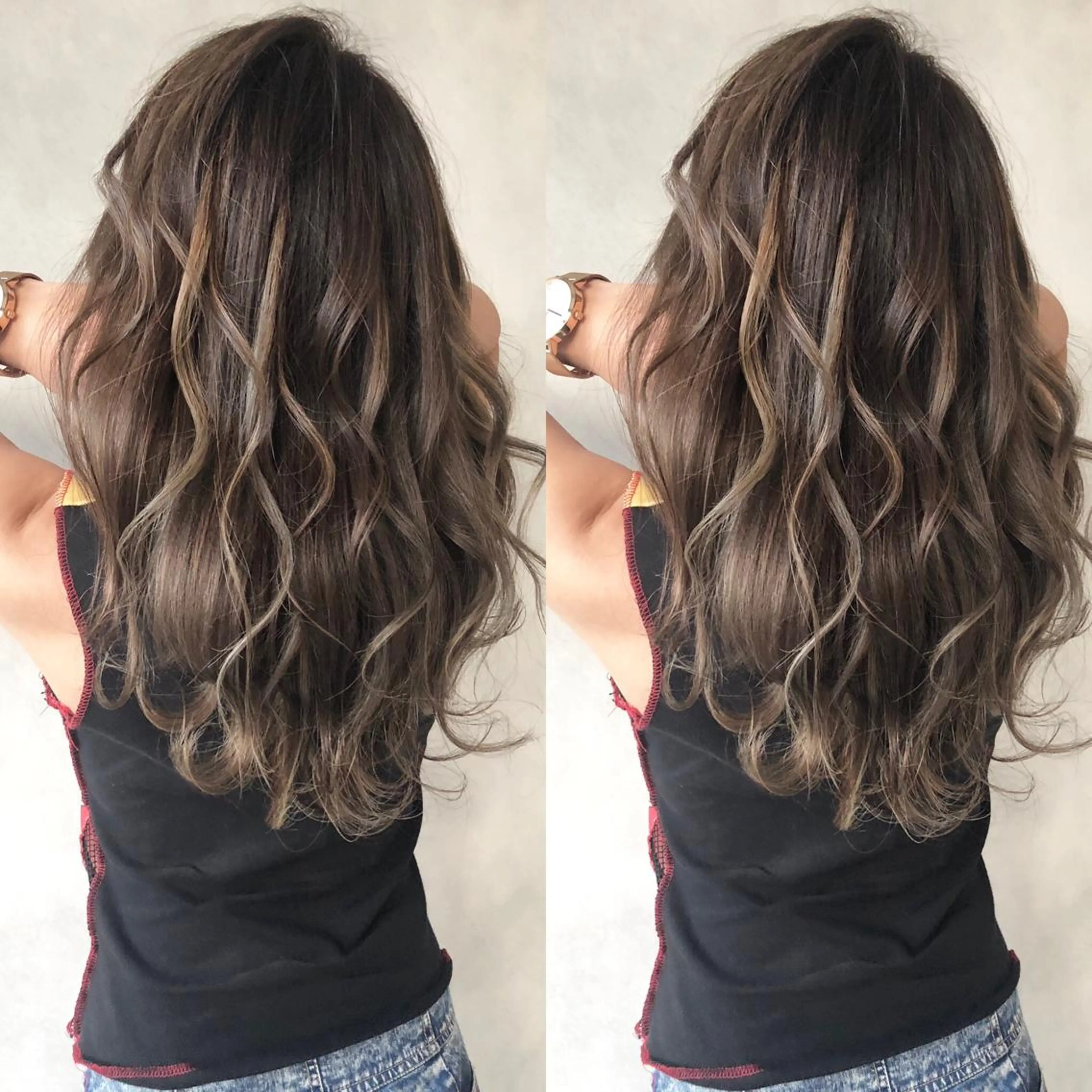 ロング ハイライト ヘアカラー トリートメント 小澤大輔 YOLO hairのヘアスタイル