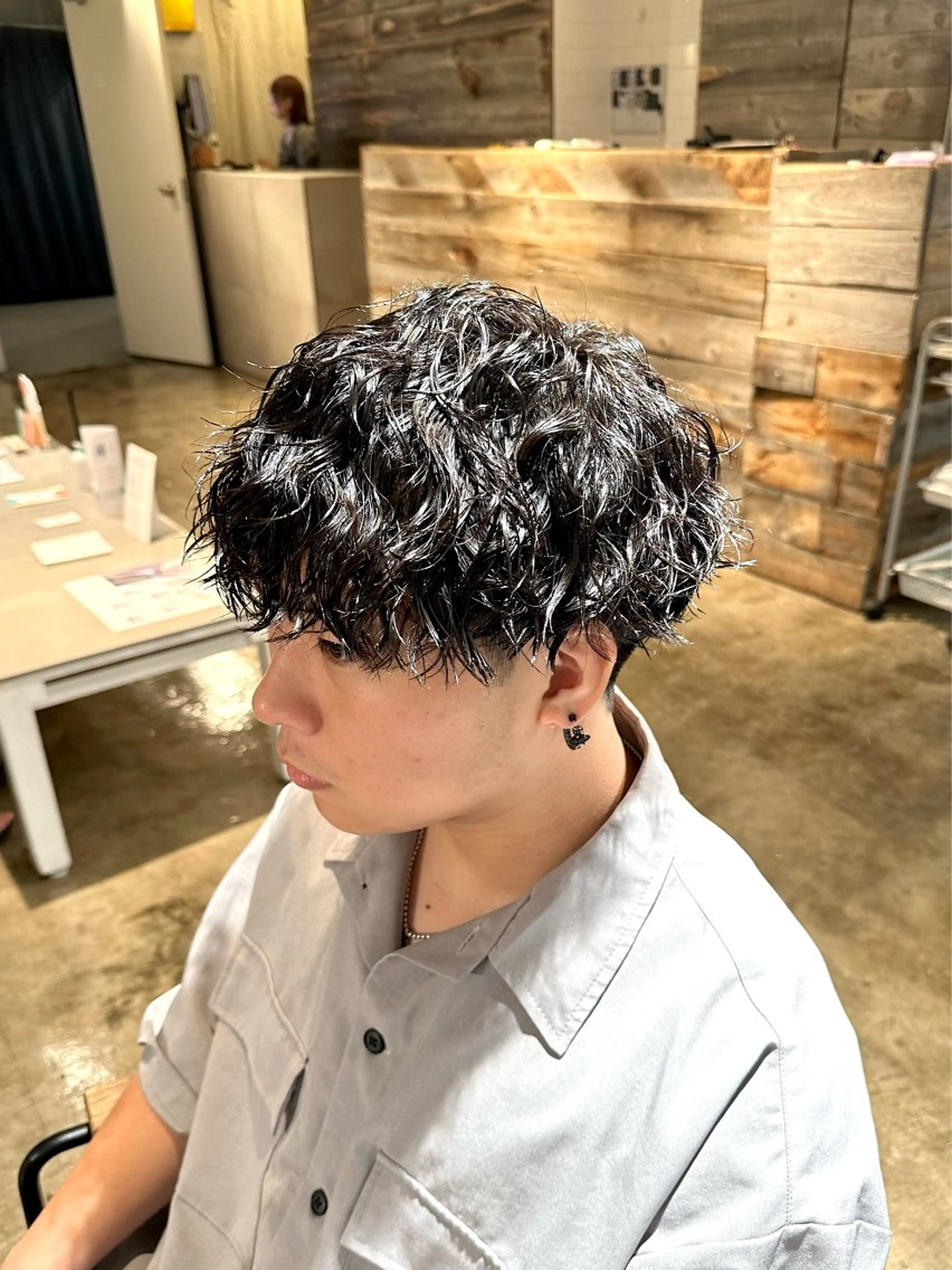 パーマ メンズ メンズパーマ 波巻きパーマ カット パーマ トリートメント 骨格補正施術/メンズ 専門美容師/YUYAのヘアスタイル