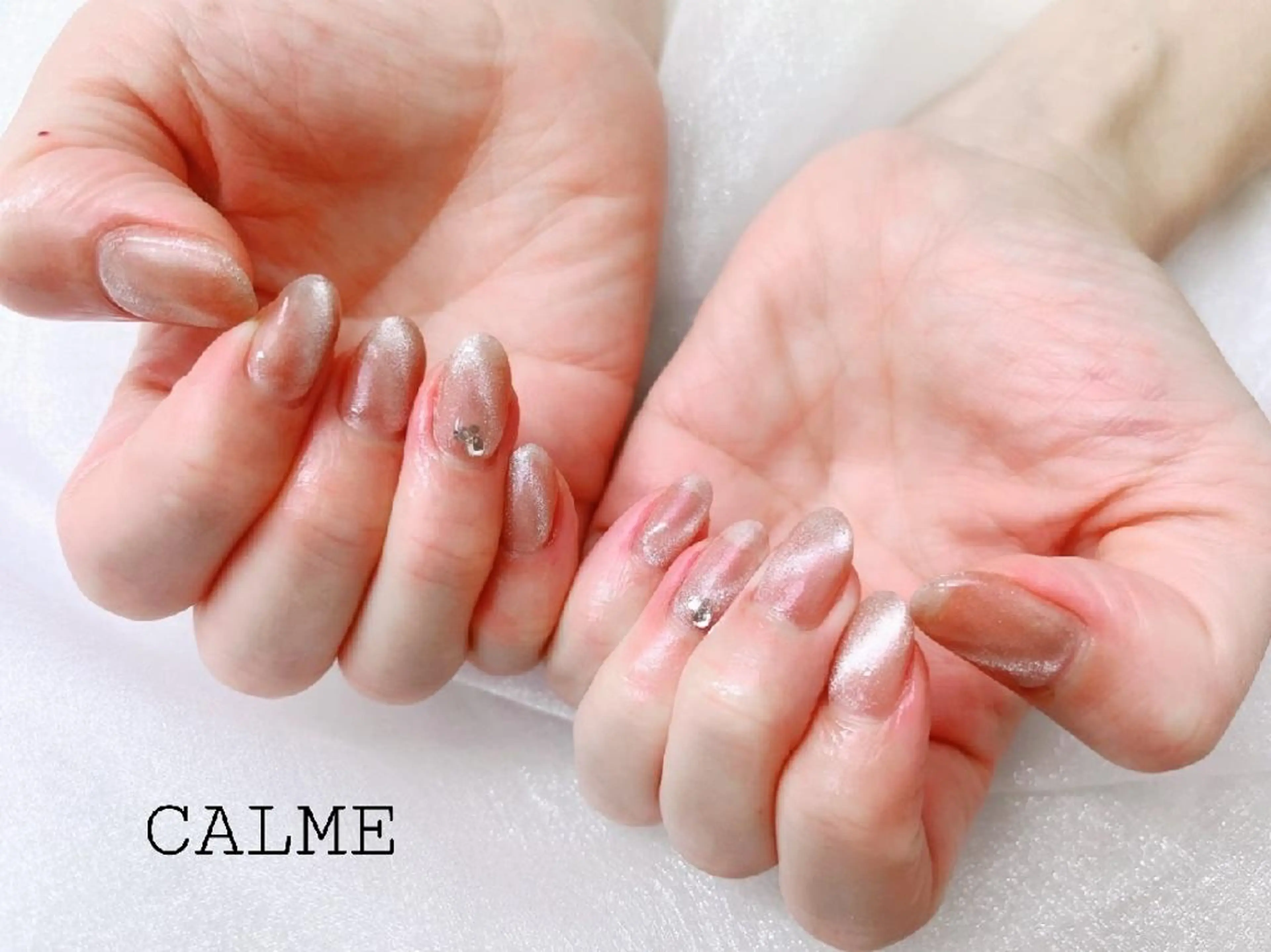 ネイル ブルー キラキラネイル 韓国ネイル パープル 夏ネイル ハンドネイル CALME ♡のネイルデザイン