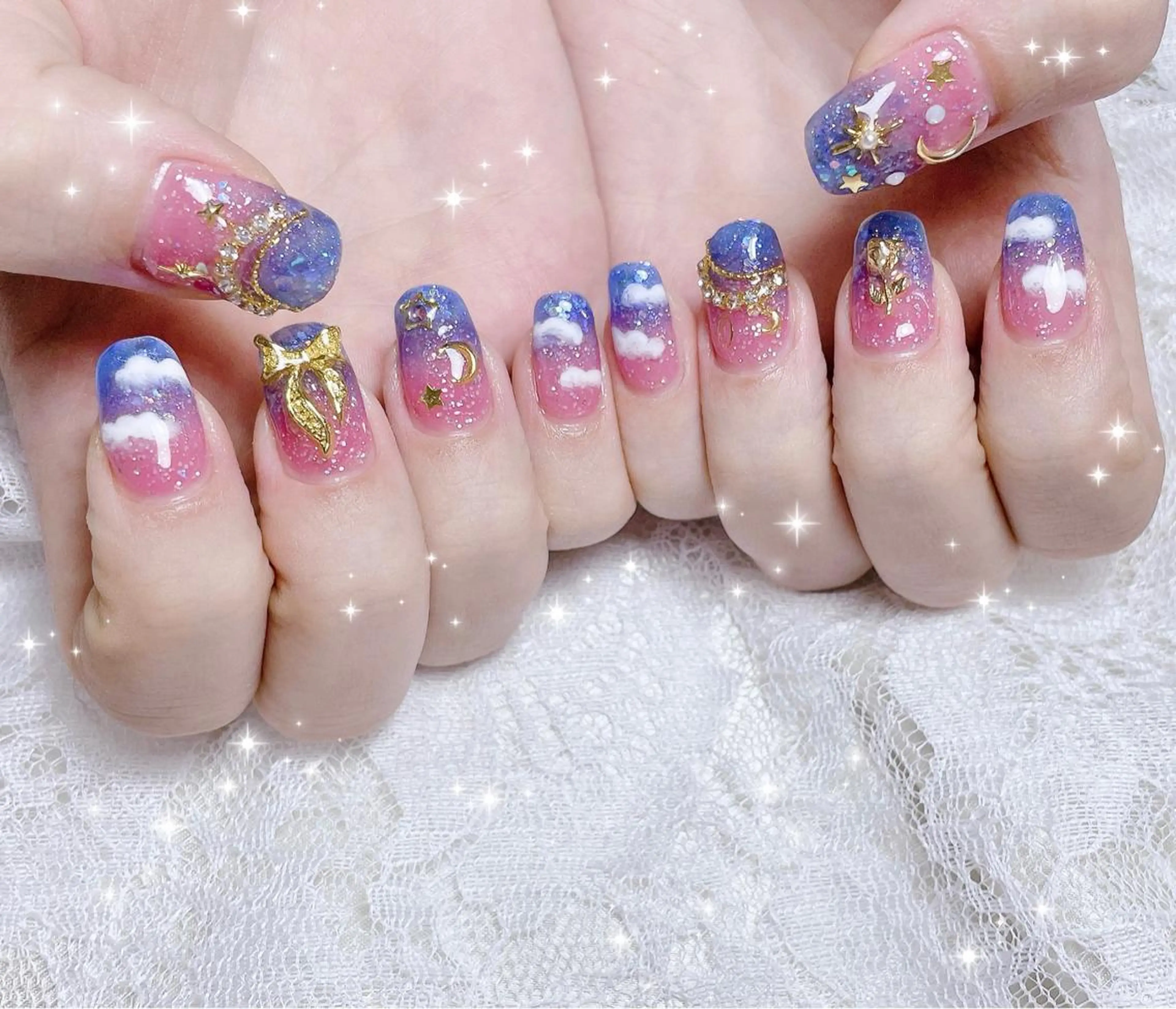 ネイル グラデーション ハンドネイル FLARE NAIL フレアネイルのネイルデザイン