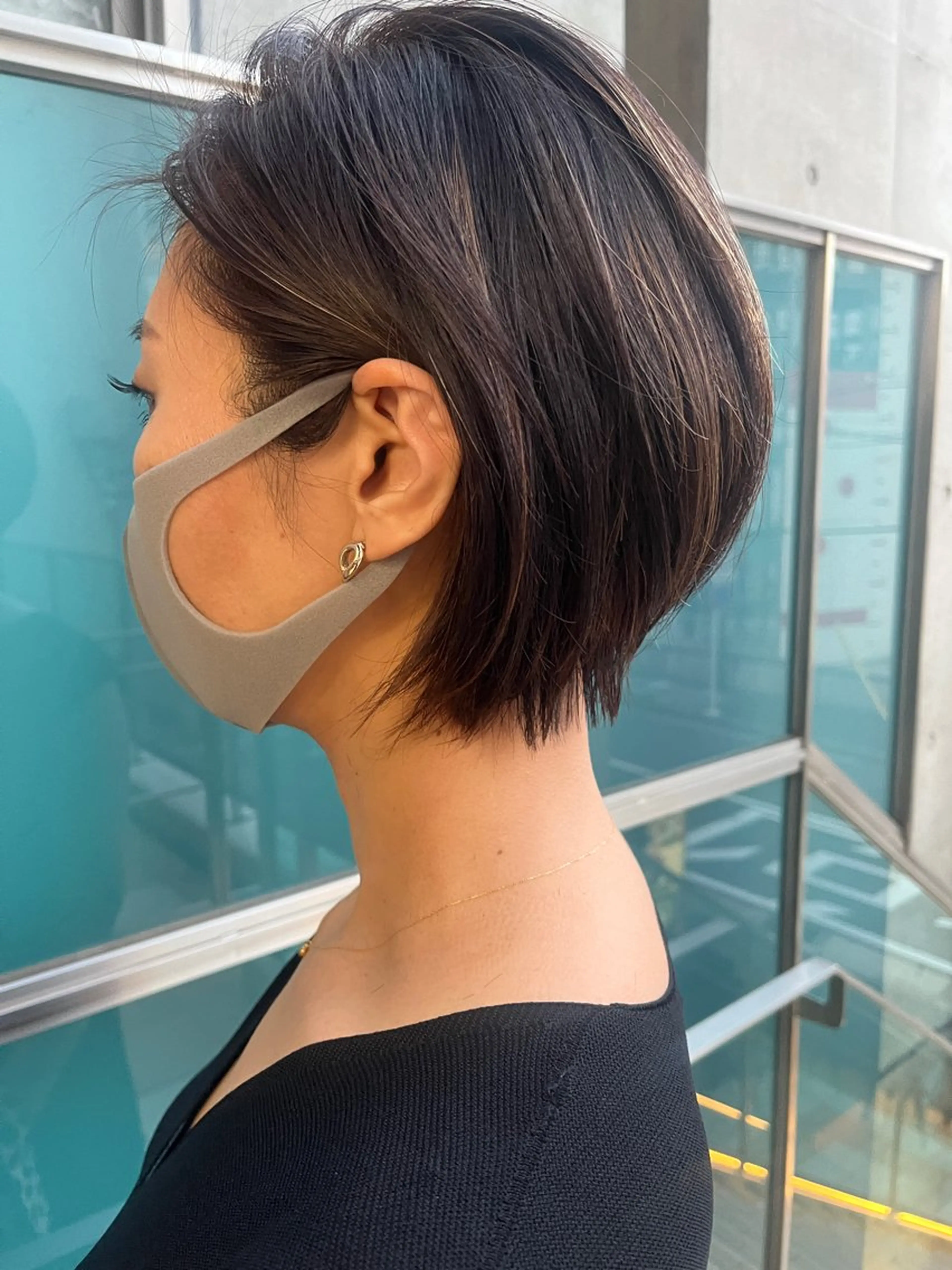 ショート カラー メンズ カット 久木原 ゆりのヘアスタイル
